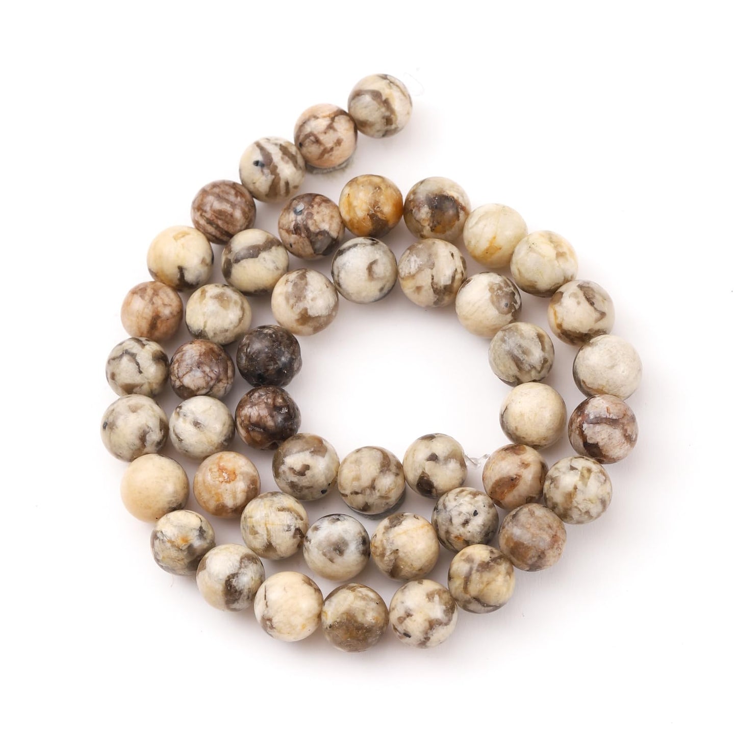 10mm 38pcs DIY Natural Feldspar Stone Beads Round Healing Crystal Gemstone Loose Beads for Jewelry Making Handmade Bracelet Necklace