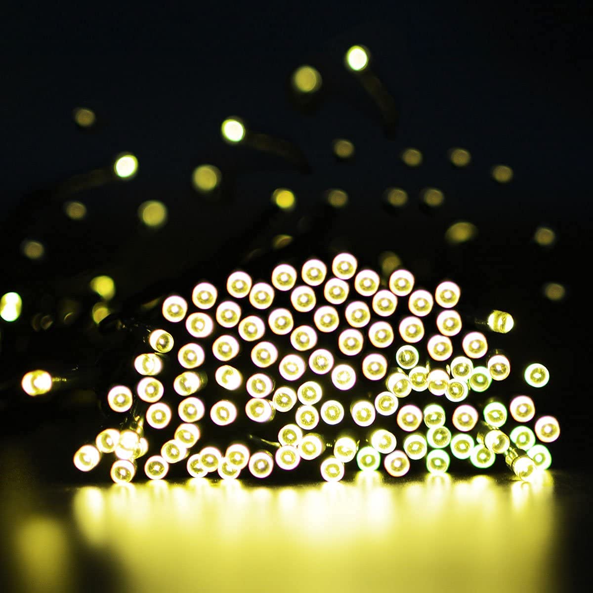 Solar String Lights 2 Pack, Outdoor Light Total 400 LED 144FT Solar Christmas Lights, 8 Modes Solar Lights Oudoor Waterproof for Tree Patio Yard Garden Christmas Parties Decoration (Warm White)