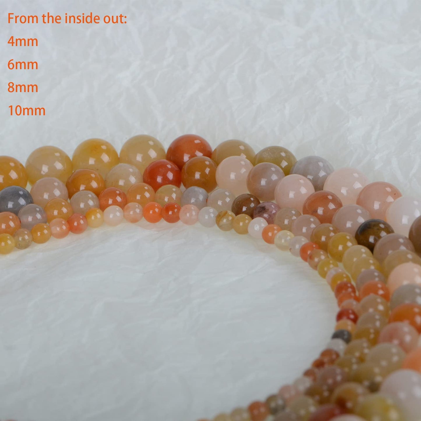 ICAI (Golden Jade) Natural Stone Beads Gemstone Round Loose Beads Crystal Energy Stone Healing Power for Jewelry Making DIY,1 Strand 45-47pcs(8mm)