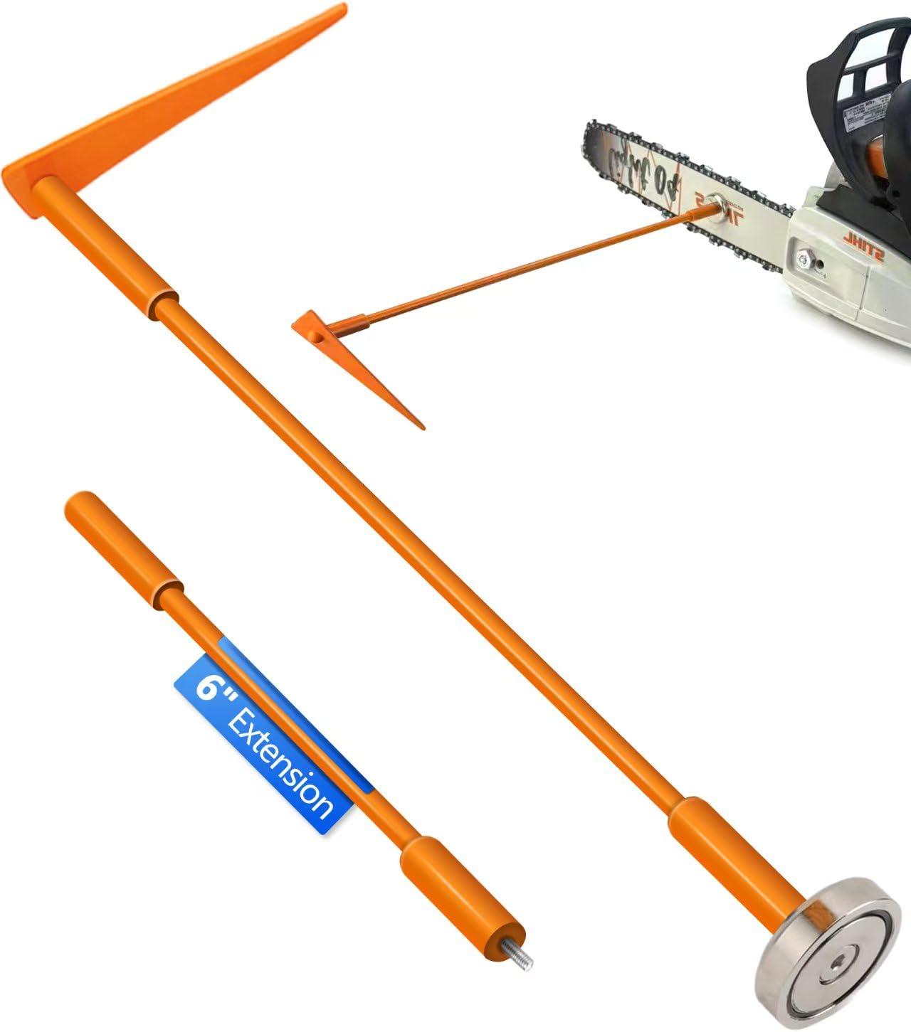 OSROENE Firewood Measuring Tool, 16'' Plus a 6'' Extension, Magnetic Chainsaw Measuring Tool, Fire Wood Marker for Chain Saw Log Accessories and Tools