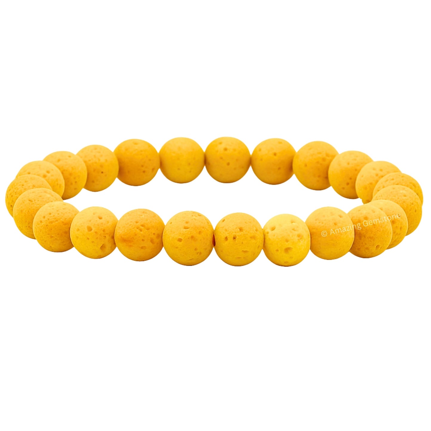 Amazing Gemstone Crystal Bracelet for Women Men's Gifts - Protection Healing Crystal Bracelet - 8mm Gemstone Beaded Stretchable Bracelet Pulseras Para Hombres Mujer Stocking Stuffers Mothers Day Gift (Yellow Lava)