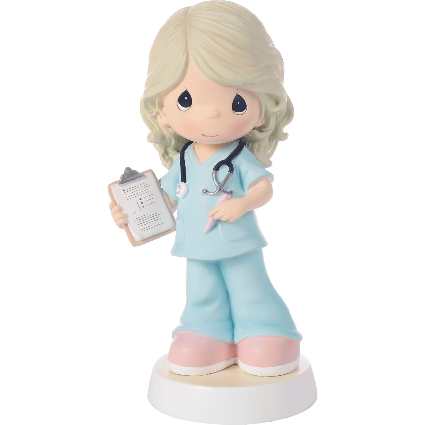 Precious Moments Nurse Figurine | Superhero in Scrubs Resin Figurine | Gift for Nurses, Doctors, Assitants | Home & Office Decor | 6in Figurine