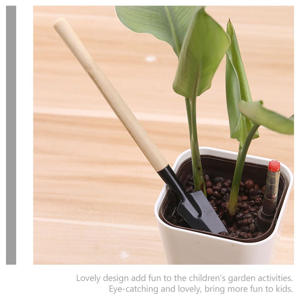 Sosoport 10 Sets Mini Tool Shovel Indoor Plant Gardening Tools Wooden Handle Weeding Trowel Digging Trowel for Flower Soil Planting Succulent