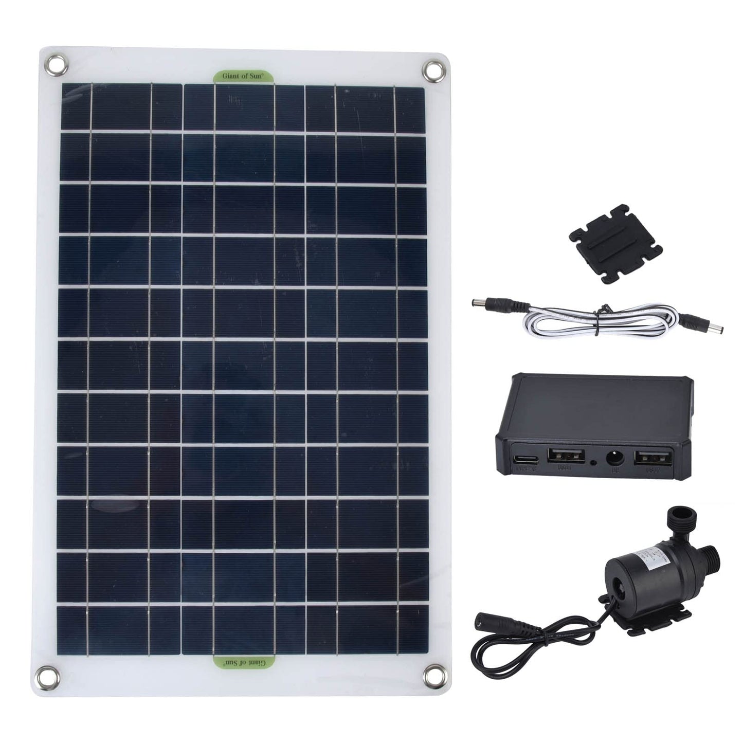 50W Solar Powered Pond Pump Kit with 800L/h Flow Rate 12V Low Noise DC Silicone Plastic for Garden Yard Fish Tank Pond Swimming Pool Outdoor and Patio