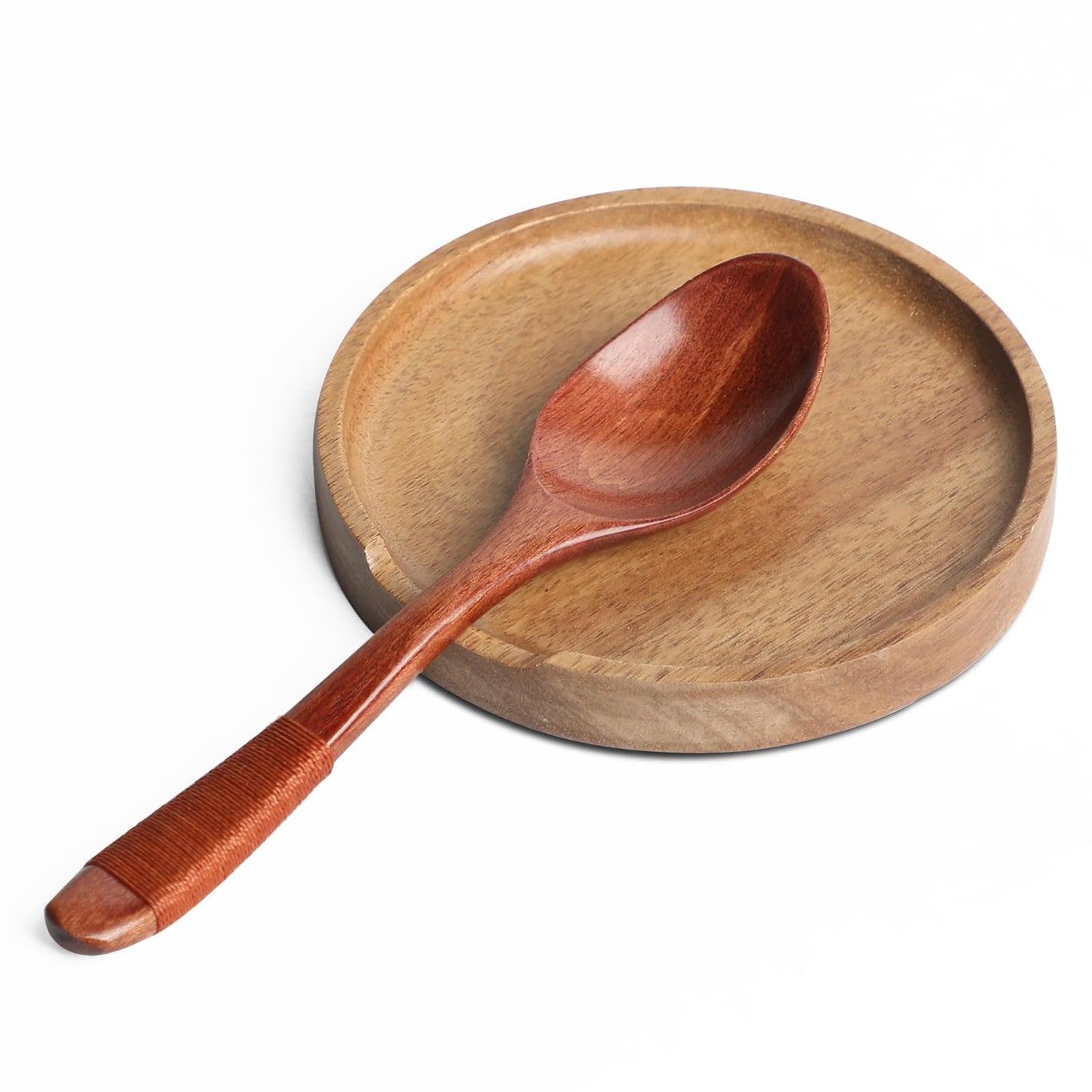 Acacia Wood Spoon Rest Holder, Wooden Spoon Holder For Kitchen Stove Top With Non-Slip Silicone Feet, Perfect Stand For Spoon, Coffee Spoon, Cooking Spoon, Shovel And Tongs (Brown)