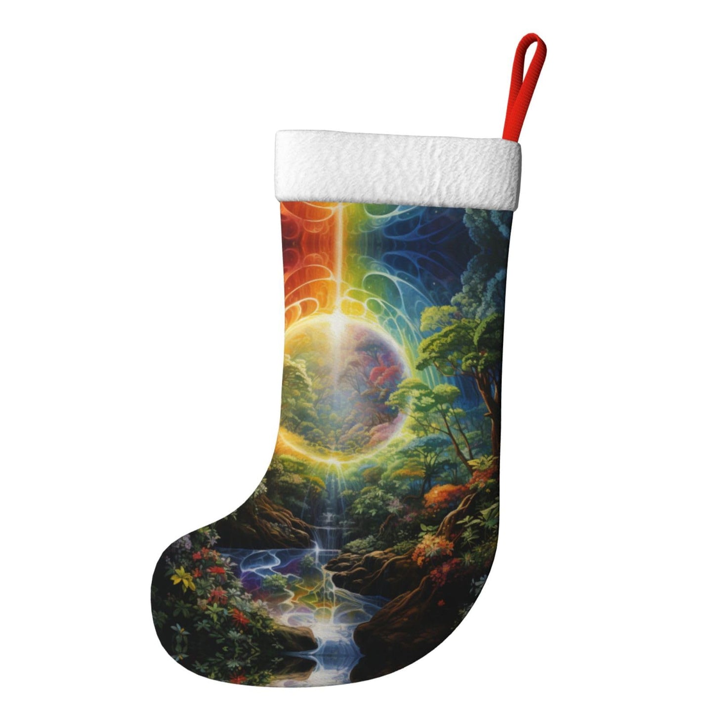 MYHSZTAH Four Season Tree of Life Print Novelty Joyful Season Decorative Socks,Festive Ornament,Traditional Christmas Socks