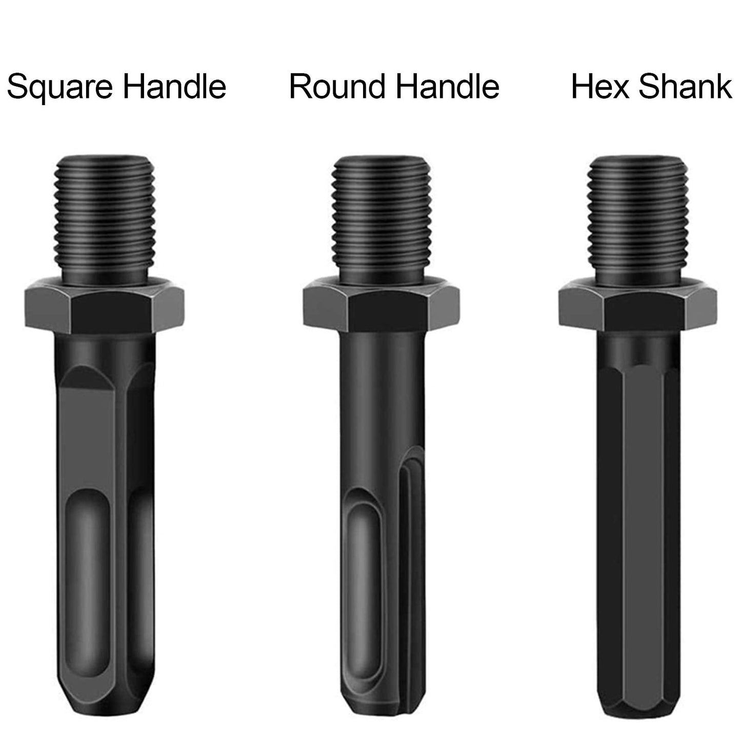 Firewood Log Splitter, Wood Log Splitter, Easy Splitter Detachable Drill Bit Heavy Duty Electric Drills Screw Cone Driver Removable (Round+Square+Hex 32mm)(Black)