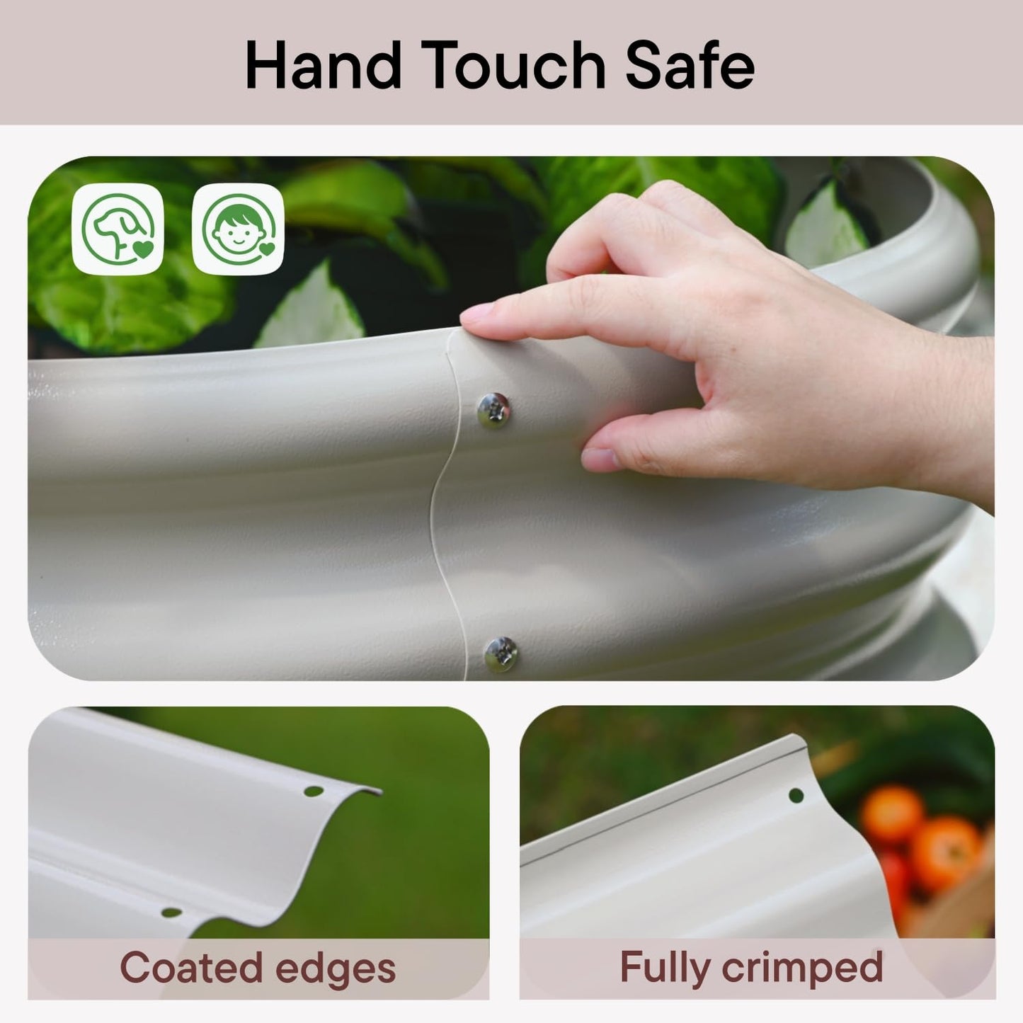 Annoell 8x2x1.5 ft Galvanized Raised Garden Bed, 18" Tall Planter for Outdoor Plants, Metal Raised Flower Bed for Herb Fruit Vegetable, Modular Garden Planter for Outside Backyard & Patio - Moss Green