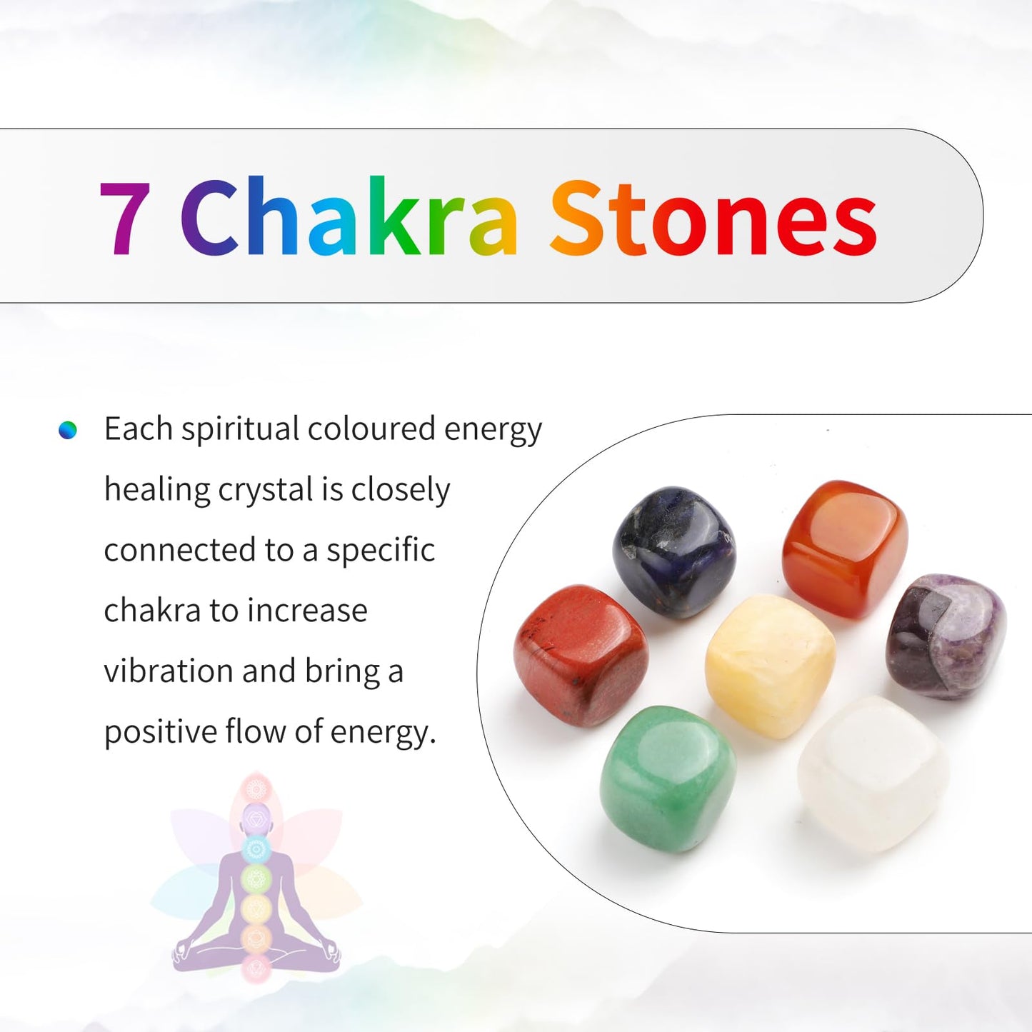TUMBEELLUWA Beaded Bracelets Semi Precious Stone Yoga Beads Crystals Tree Charm Chakra Bracelet Handmade Jewelry for Women,Rose Quartz(7 Chakra)