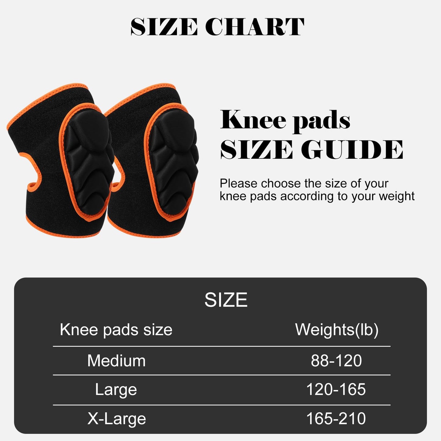 TXJ Sports Knee Pads for Gardening, Adjustable & Anti-slip Kneepads with Thick Foam, Men Women Knee Sleeve for House Cleaning, Construction Work, Exercise, Dance