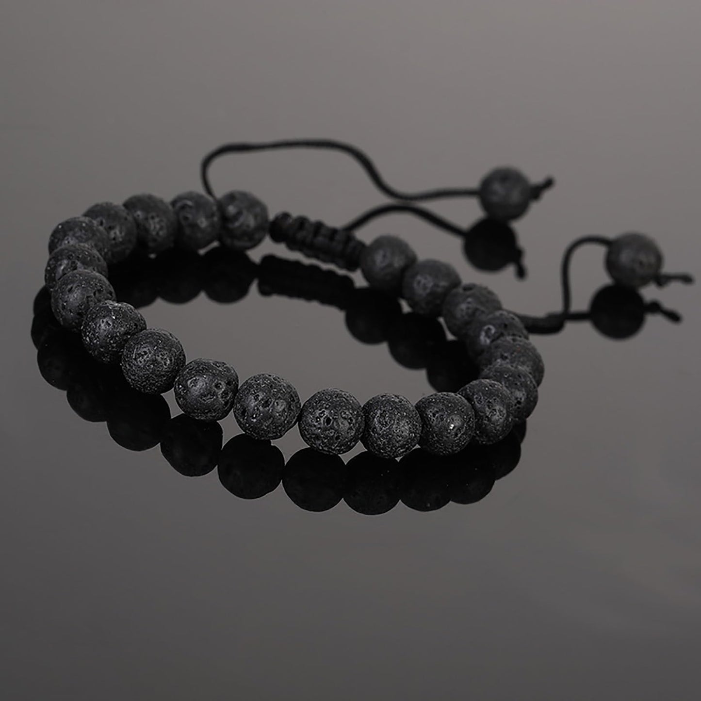 Lava Stone Bracelet for Men Women 8mm Dainty Handmade Adjustable Lava Bead Bracelet Healing Crystal Bracelet Gemstone Bracelets Lava Rock Bracelets for Women