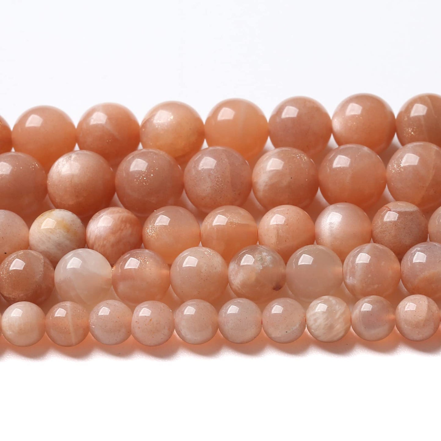 4MM 86PCS Natural Stone Sunstone Gemstone Loose Beads for Jewelry Making DIY Bracelet Crystal Beads