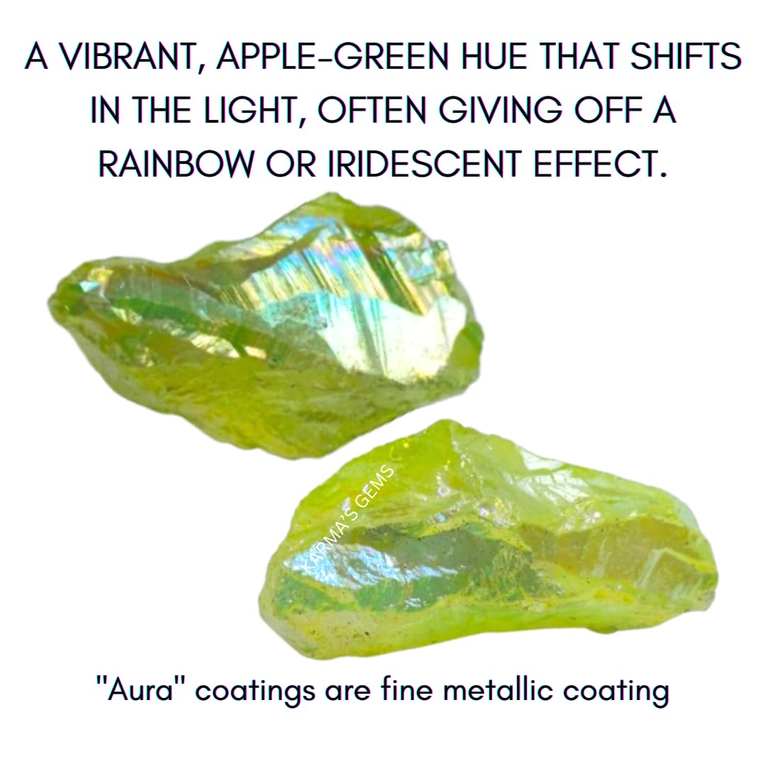 Crystals, Rocks, Jade, Crystals and Healing Stones, Witchcraft Supplies, Healing Crystals, Stones, Healing Stones, Rock Collection, Agate, Raw Stones (Apple Aura Quartz, 2 Pcs)