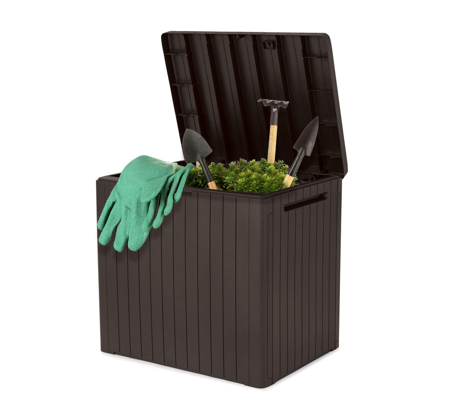 Keter City Outdoor Plastic Storage Box Garden Furniture 57.8 x 44 x 54.8 cm - Brown