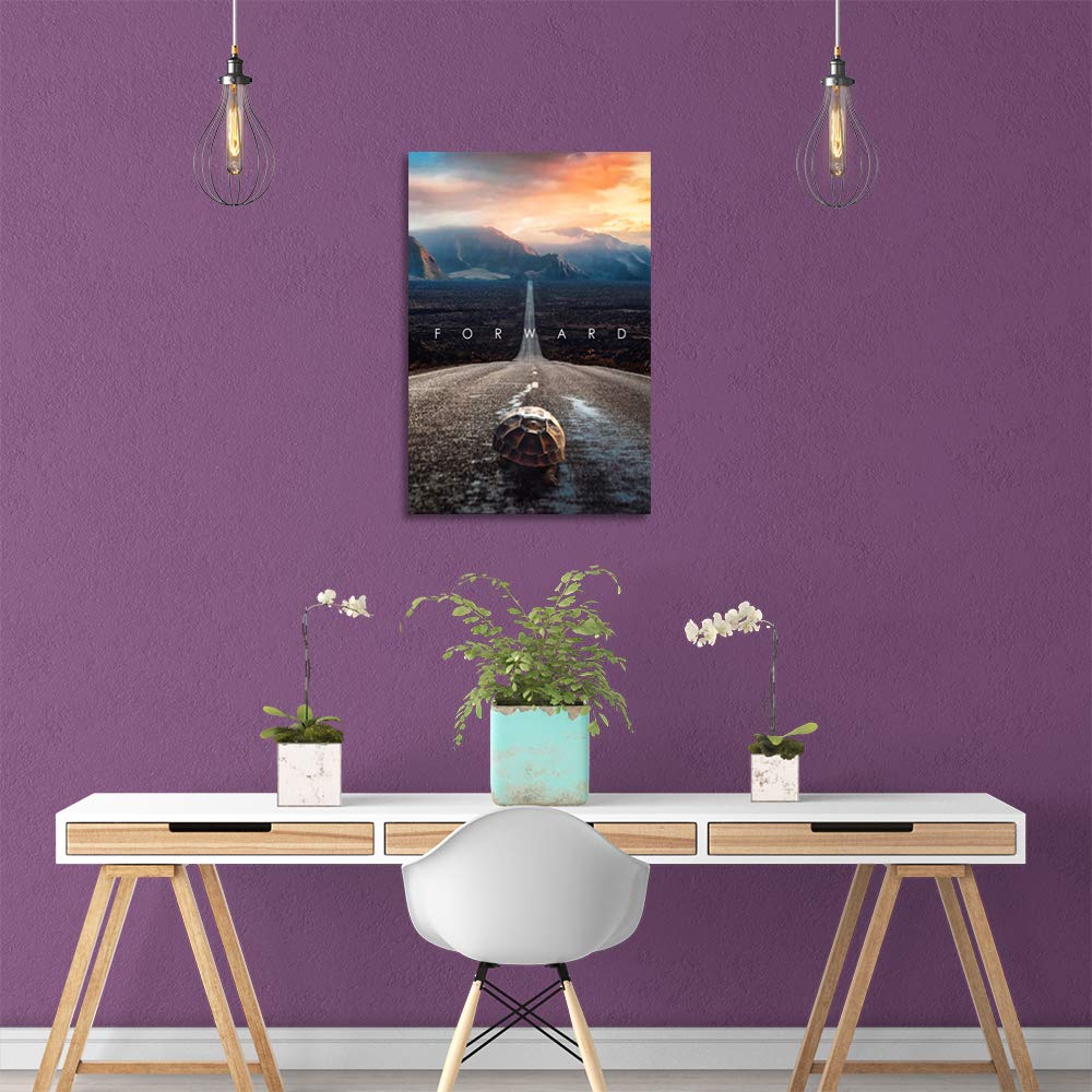 Inspirational Entrepreneur Quotes with Words Wall Art Motivational Forward Painting Prints on Canvas Modern Inspiring Posters Prints Artwork Home Office Classroom School Decor - 12" Wx18 H