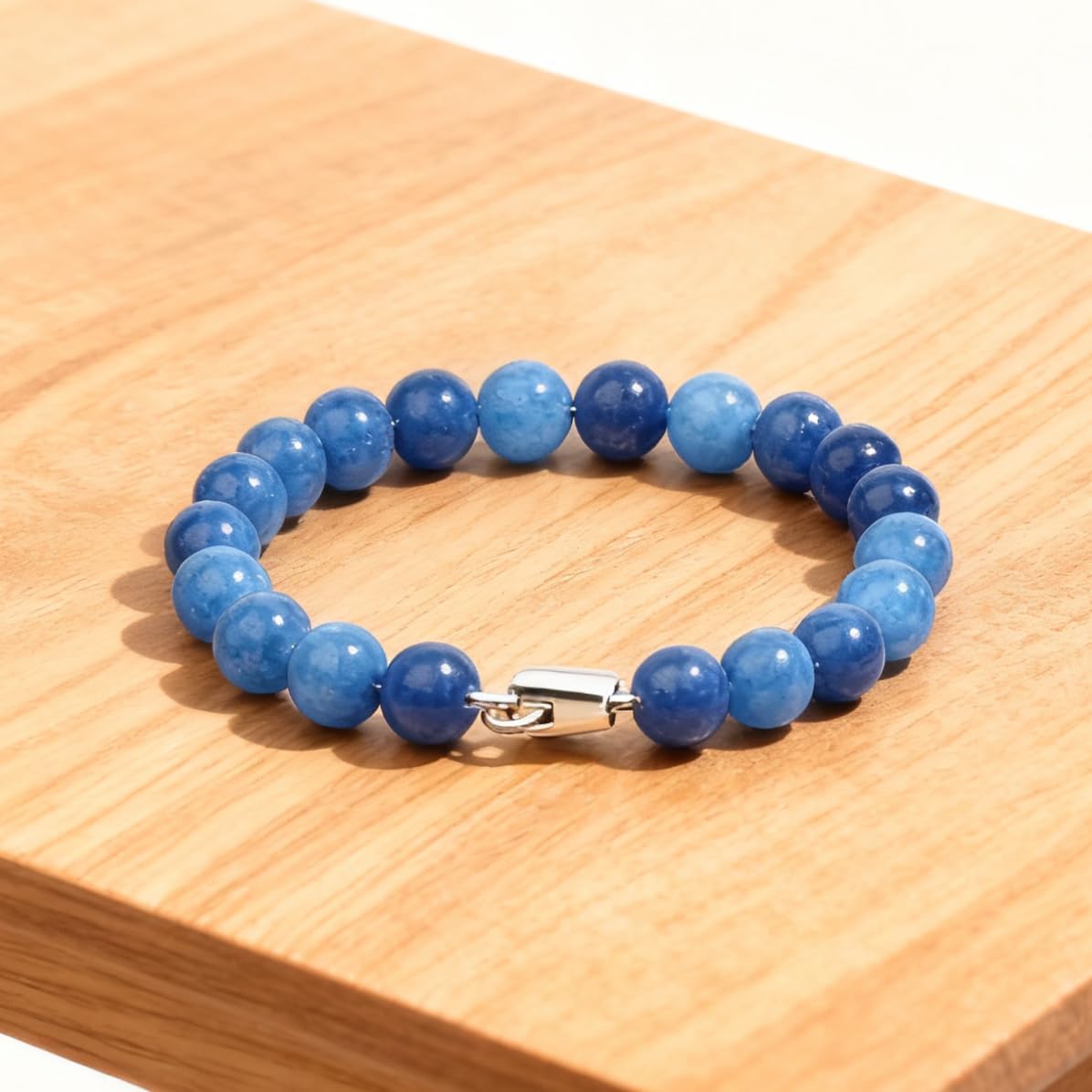 About 60pcs 6mm Natural Stone Beads Kyanite Beads Crystal Gemstone for Jewelry Making, DIY Bracelet Necklace