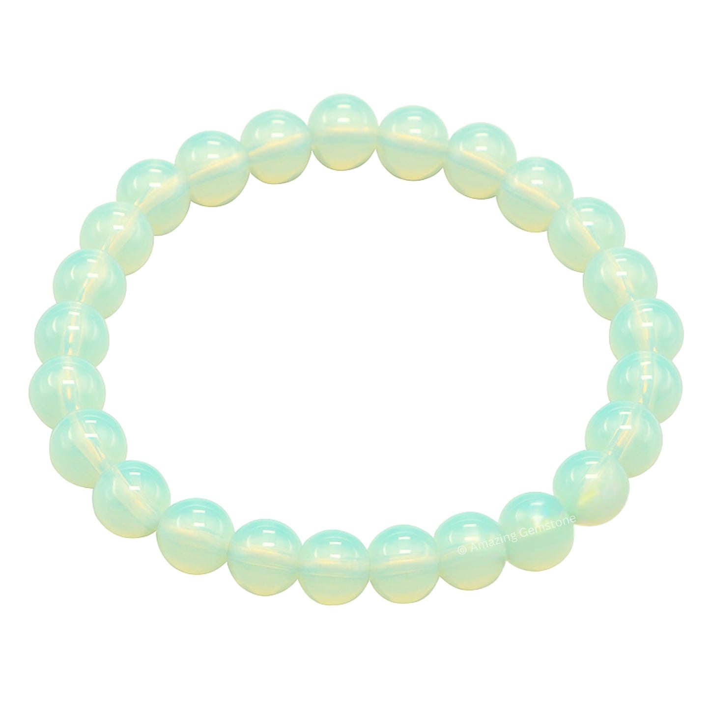 Amazing Gemstone Crystal Bracelet for Women Men's Gifts - Protection Healing Crystal Bracelet - 8mm Gemstone Beaded Stretchable Bracelet Pulseras Para Hombres Mujer Stocking Stuffers Mothers Day Gift (Opalite)