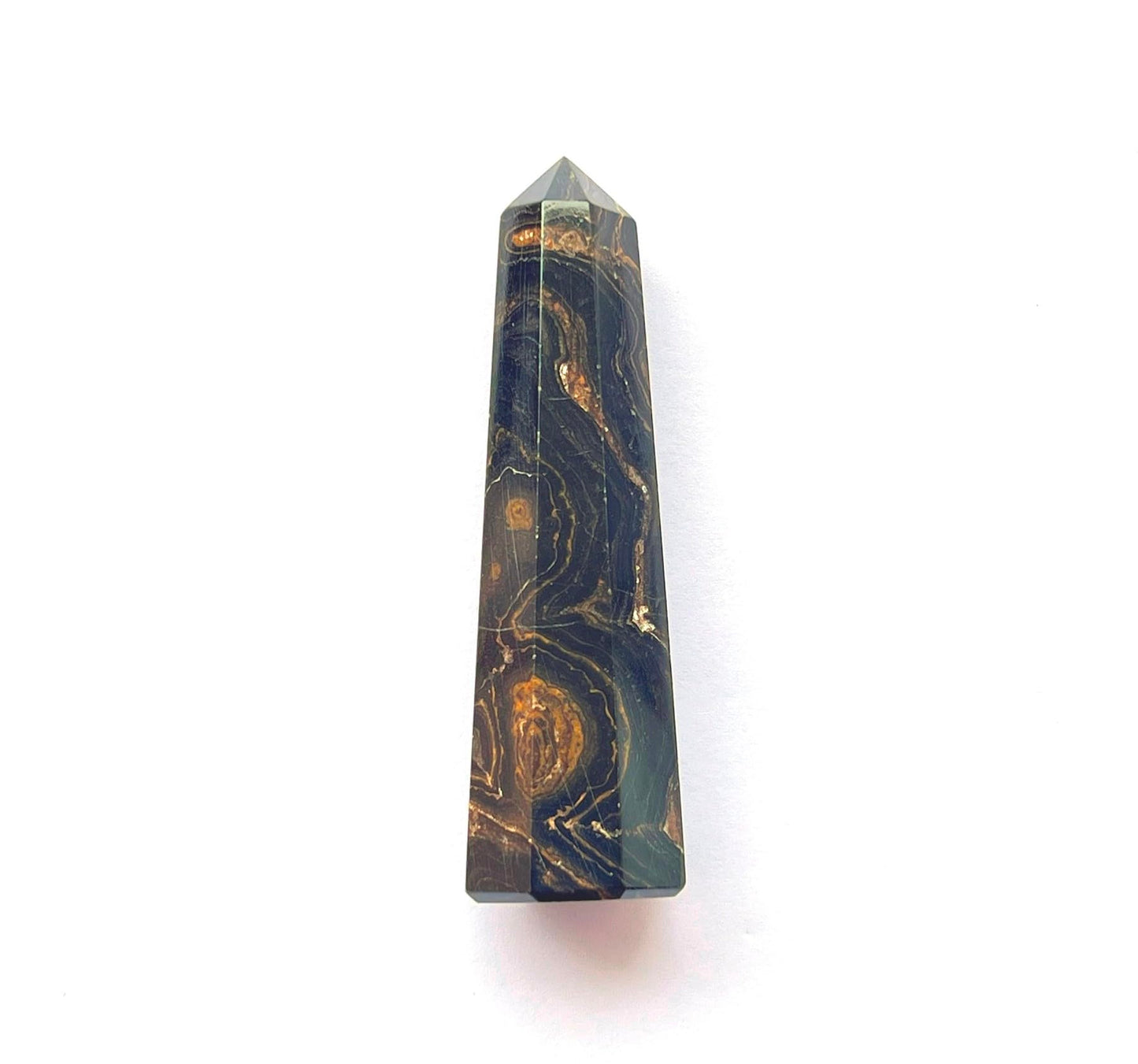 WholesaleGemShop 3 Inch (70 mm) Gemstones Stromatolite Obelisk Tower Jumbo Facet Aura Rock Crystal Natural Polished Earth Wand Spirit