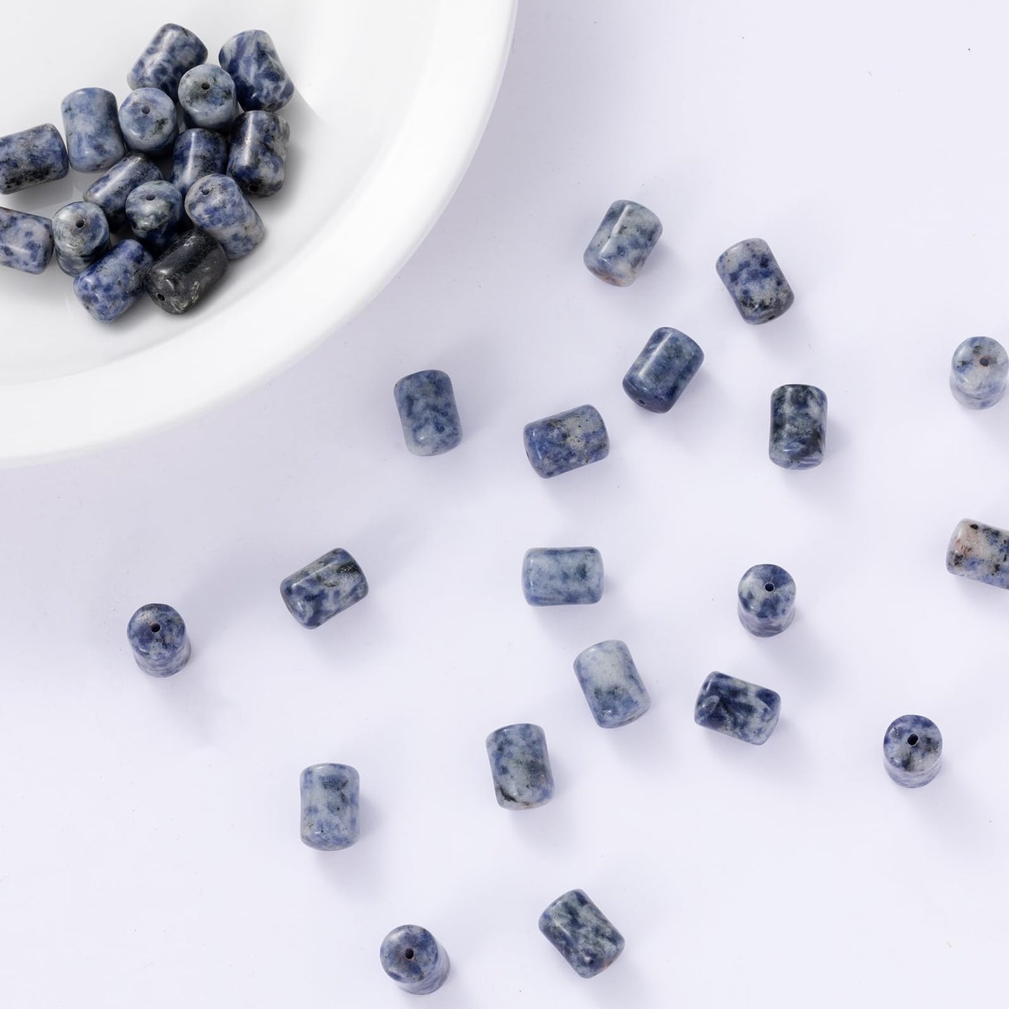 Natural Blue Sodalite Cylinder Tube Beads 10x14mm 38cm/str Loose Semi Gemstone Stone Beads for Making Bracelets Necklace