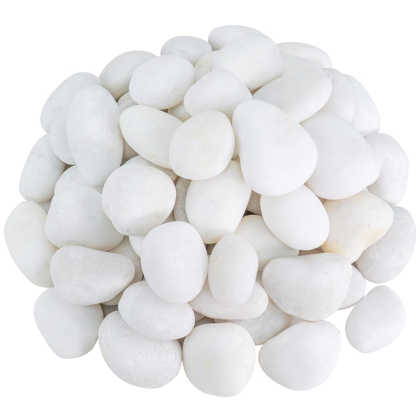 GreenVibe Large River Rocks for Landscaping, 40lbs Aquarium Rocks, 3-4 Inch White Pebbles for Indoor Plants, Natural Stones for Garden Paving Plant Rocks Crafting Walkways