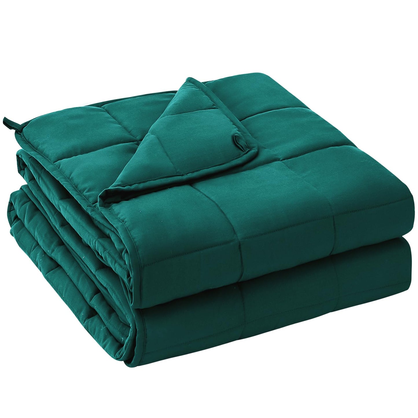 yescool Weighted Blanket for Adults (20 lbs, 60” x 80”, Dark Green) Cooling Heavy Blanket for Sleeping Perfect for 190-210 lbs, Queen Size Breathable Blanket with Premium Glass Bead, Machine Washable