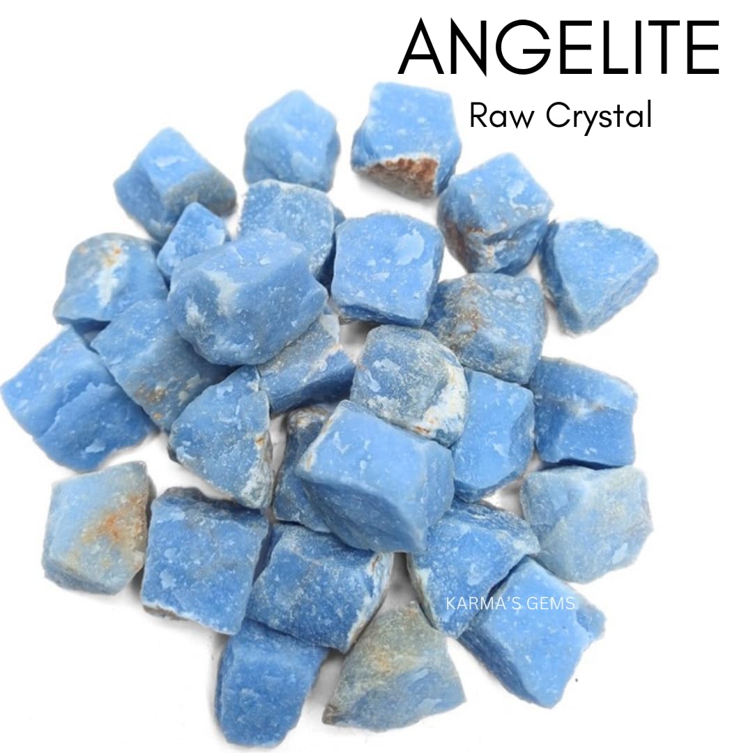 Crystals, Rocks, Jade, Crystals and Healing Stones, Witchcraft Supplies, Healing Crystals, Stones, Healing Stones, Rock Collection, Agate, Raw Stones (Angelite, 2 Pcs)