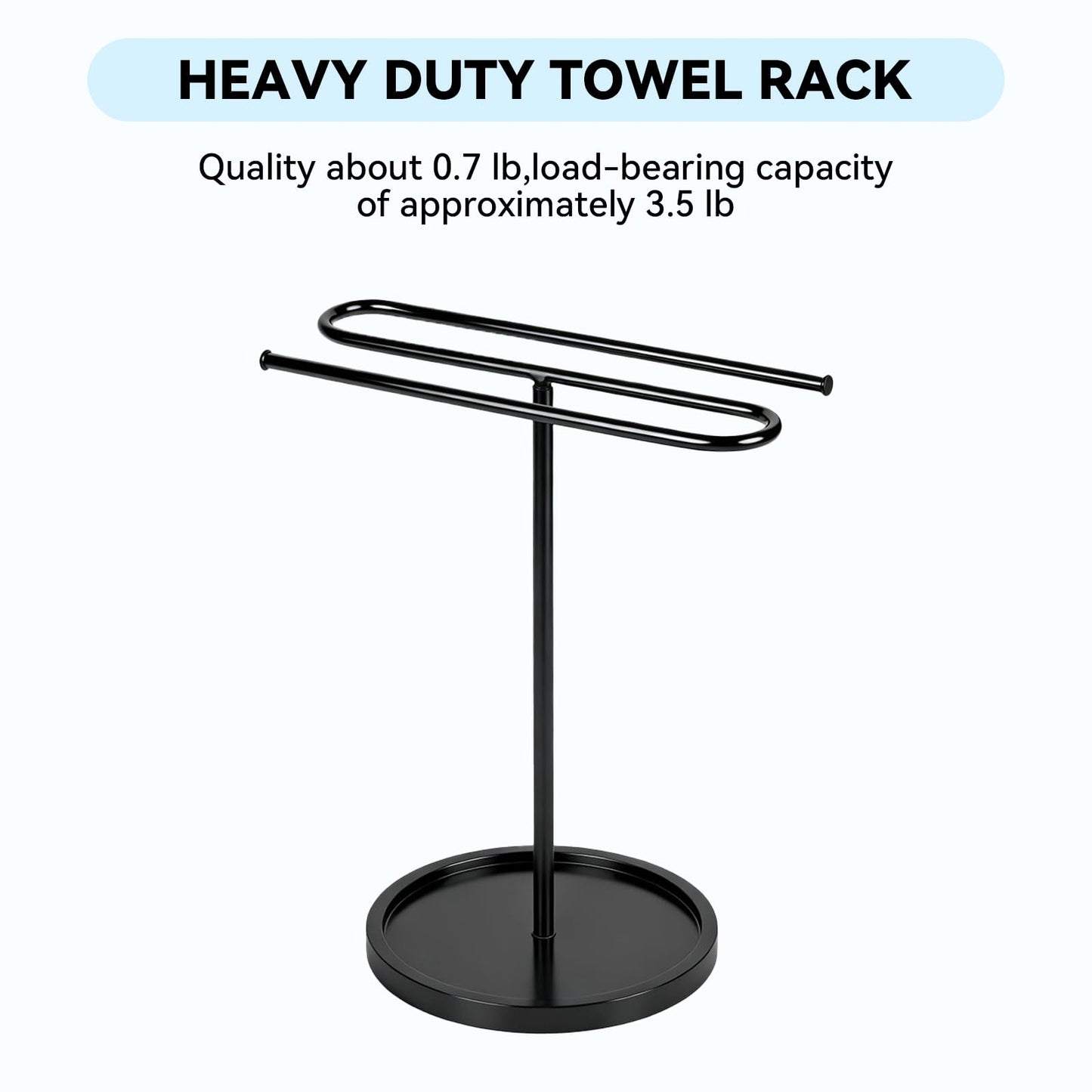 Upgraded S-Shape Hand Towel Stand for Bathroom - 14" Countertop Towel Holder Stand with Non-Slip Base, Free Standing Towel Racks for Kitchen/RV, Holds 2 Towels