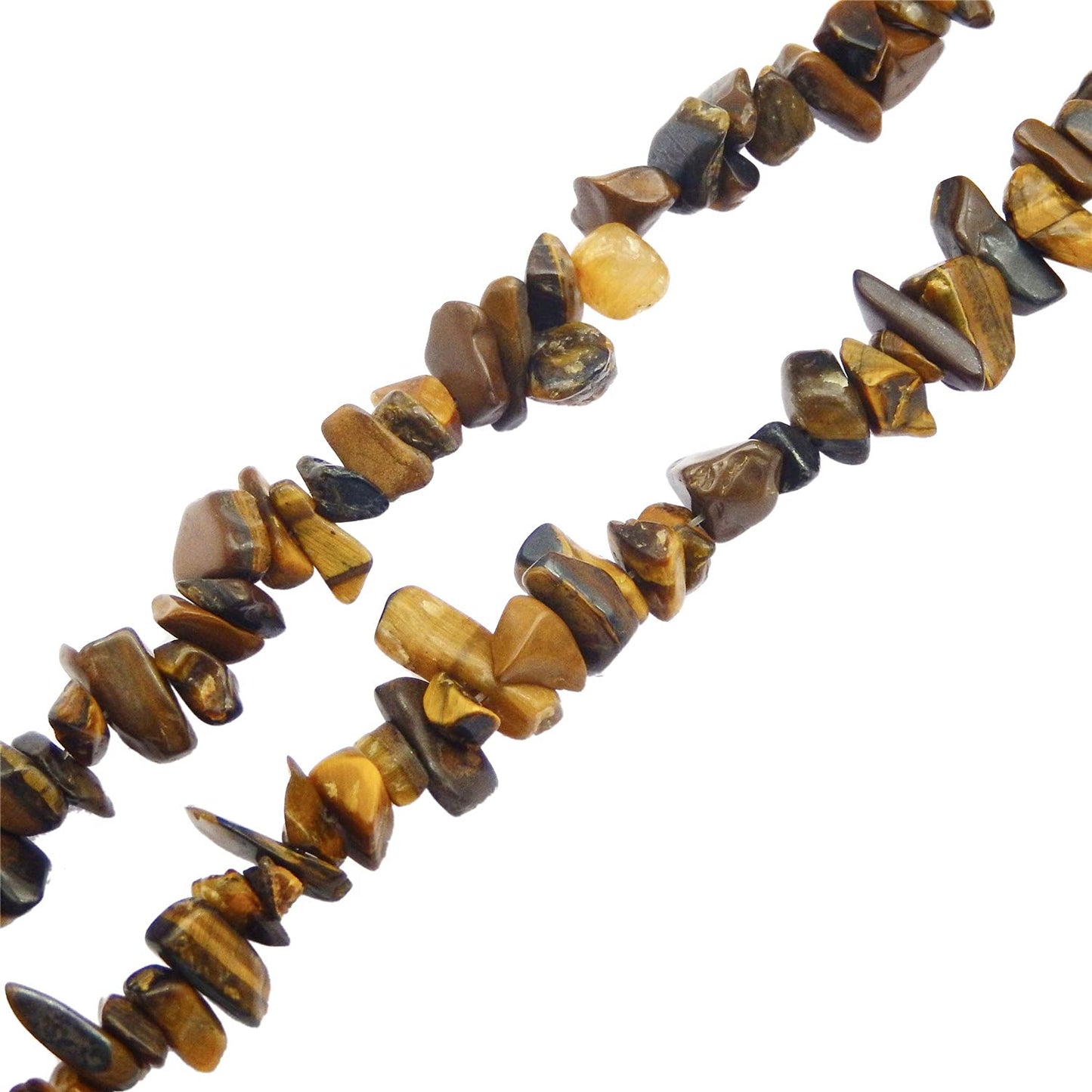 450PCS Tiger Eye Natural Irregular Chip Stone Beads 5-8mm Gemstones Crystal Loose Bead for Jewelry Making Bracelet Necklace DIY Craft Finding