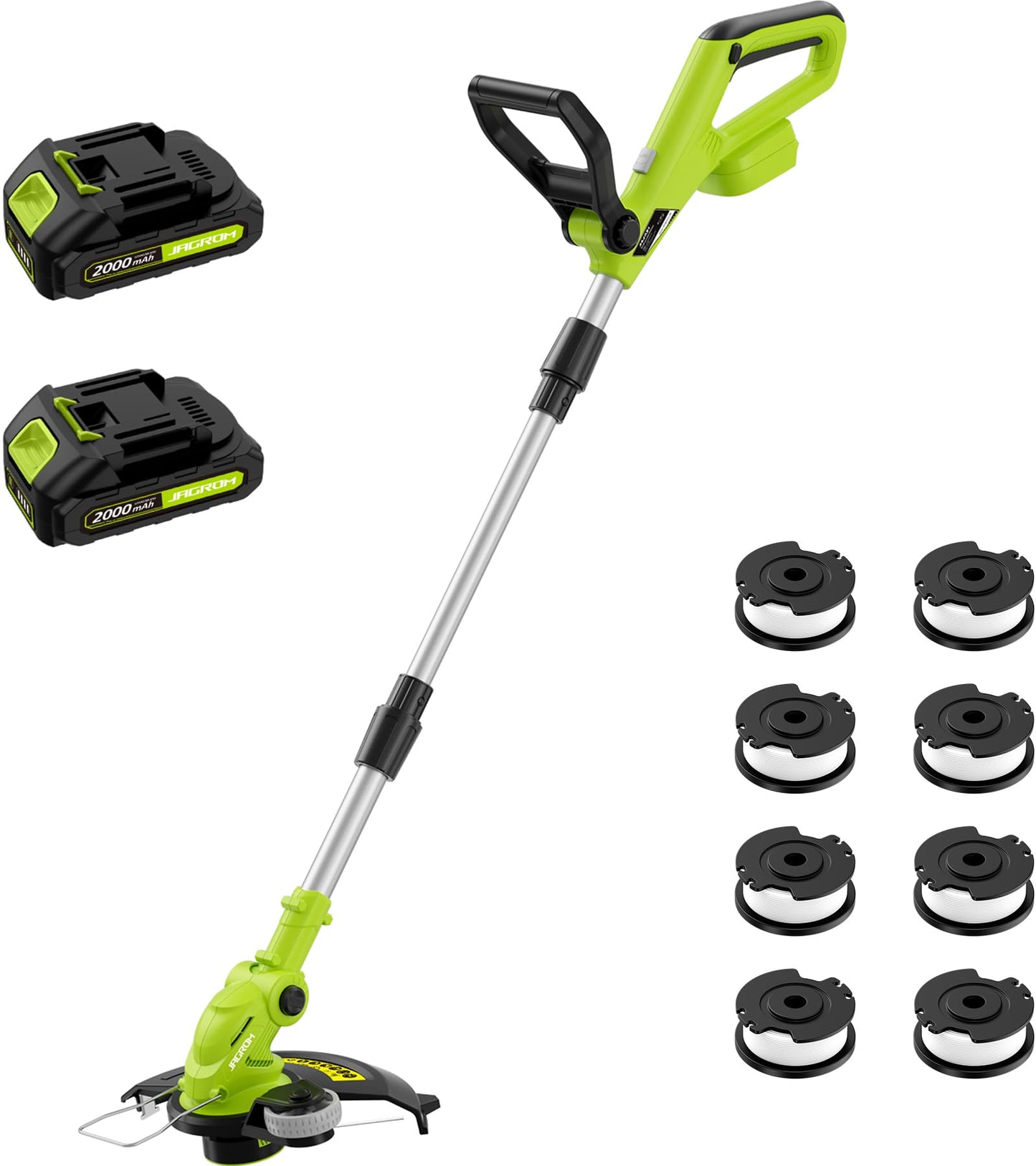 12" Cordless String Trimmer with 2 2.0Ah Battery and Charger, Electric Weed Wacker, Weed Eater Battery Powered, 20V Lawn Mower Lawn Edger, Auto Line Feed Grass Cutter Lightweight Garden Tools for Yard