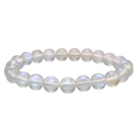 Amazing Gemstone Crystal Bracelet for Women Men's Gifts - Protection Healing Crystal Bracelet - 8mm Gemstone Beaded Stretchable Bracelet Pulseras Para Hombres Mujer Stocking Stuffers Mothers Day Gift (Rainbow Mermaid)