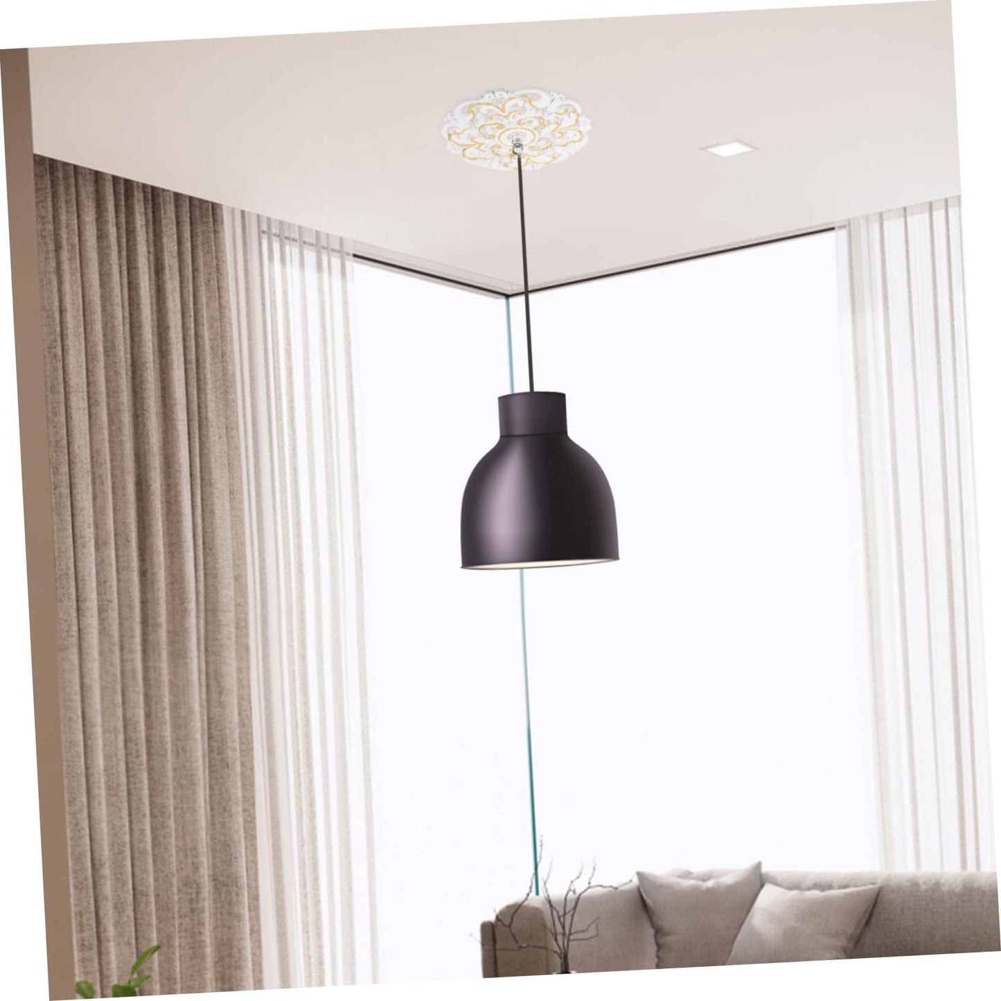 IWOWHERO Traditional Ceiling for Chandelier and Ceiling Fan Decorative Round Light Fixture Cover Elegant Construction for Home Bedroom Living Room Decor