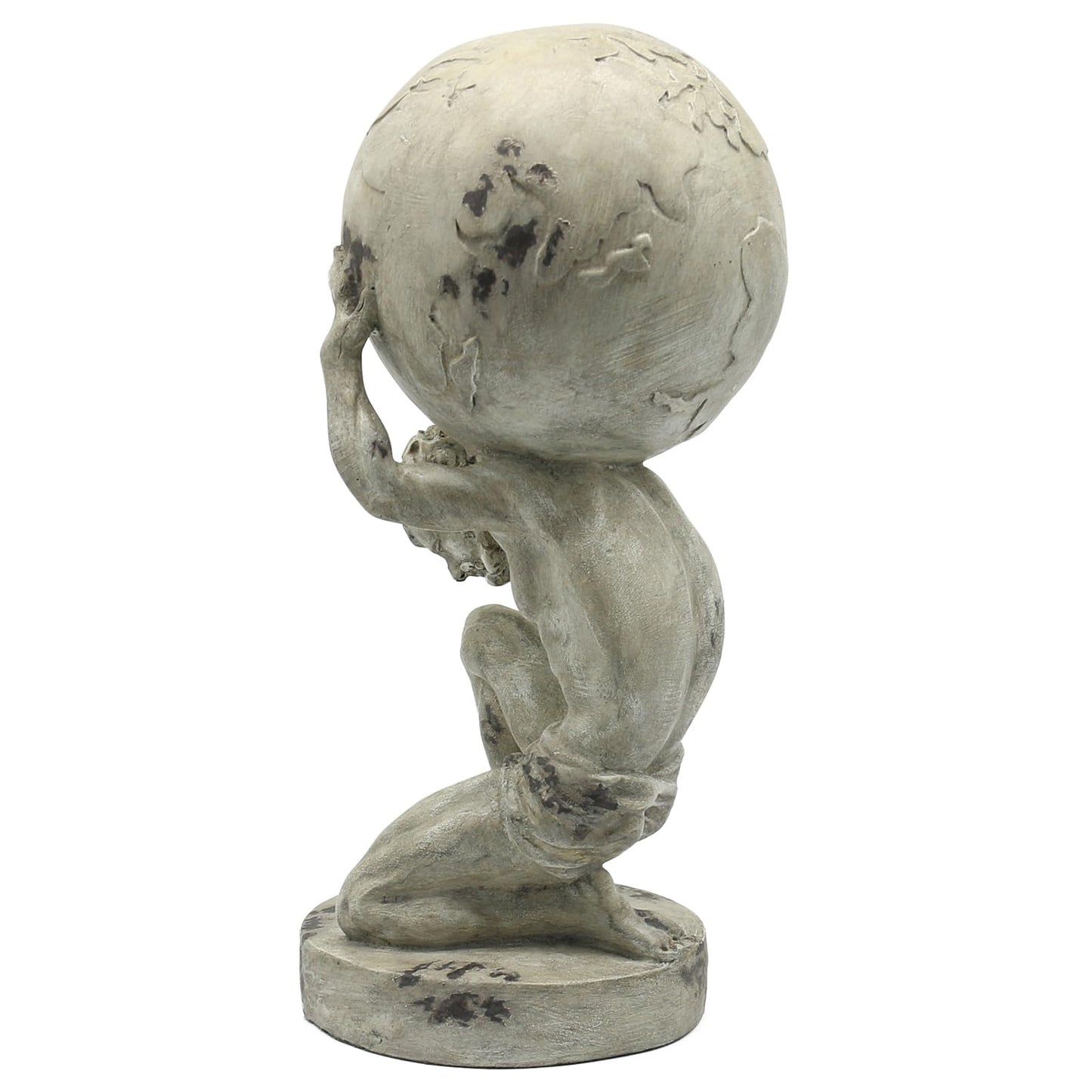 Lukitas Atlas Holding Up World Statue and Sculpture, Lifting The Earth Figurine Decor, Creative Ornament for Home Office Living Room, Resin 11.5''