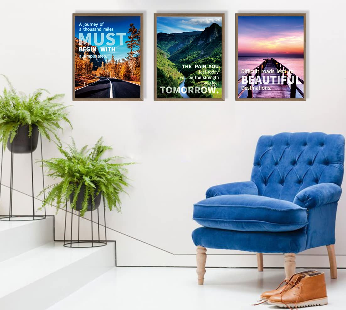 SGGYEFOK Motivational Wall Art Decoration Painting | 6-pack 8 x 10 inches, Suitable for Library, School, Gym,Office， Living Room deco（Frameless） 2