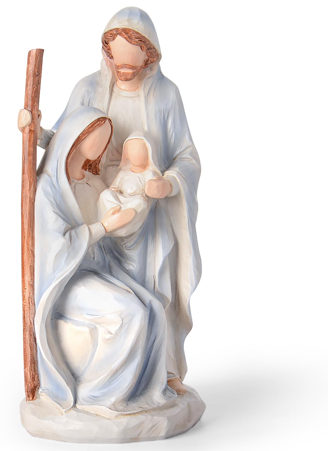 Nativity Set Holy Family Statue - 10 inch Handcrafted Christmas Nativity Figurine, Indoor Resin Nativity Ornaments Sets, Religious Gifts for Daughter, Wife, Family, Christian Home Holiday Decoration