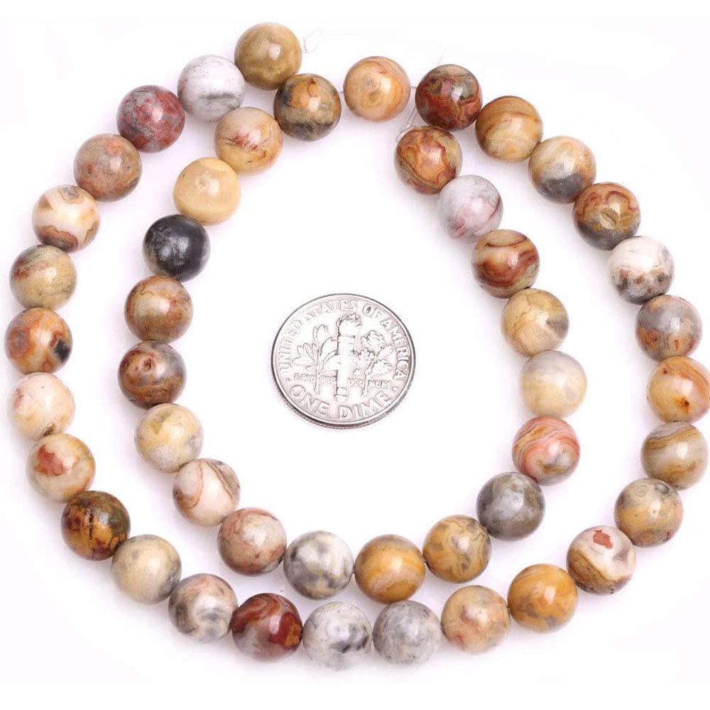 Genuine Crazy Lace Agate Beads for Jewelry Making Gemstone Semi Precious Stone Round 6mm Strand 15"(58-62pcs)