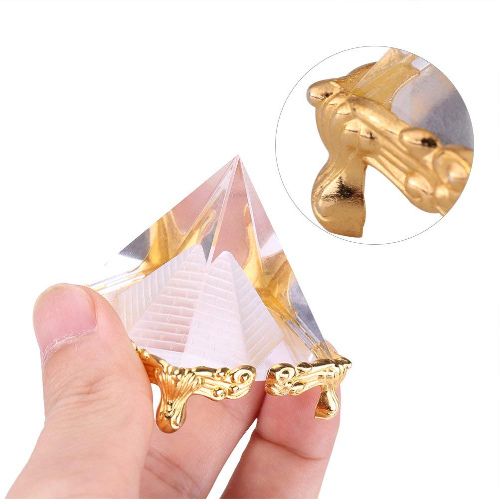 Petrichor 2.3 inches Crystal Feng Shui Crafts Pyramid for Prosperity, Positive Energy & Good Luck | Decoration & Gifts