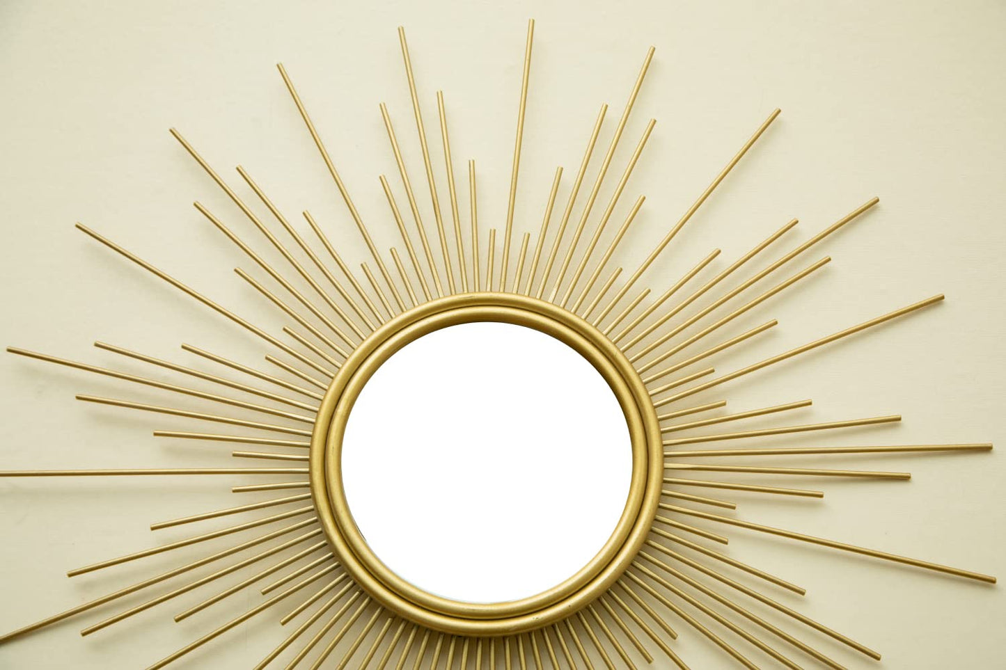 MAIKAILUN Sunburst Mirror, 24" Boho Mirror, Gold Sun Decorative Mirrors for Wall Decor, Small Mid Century Modern Small Living Room