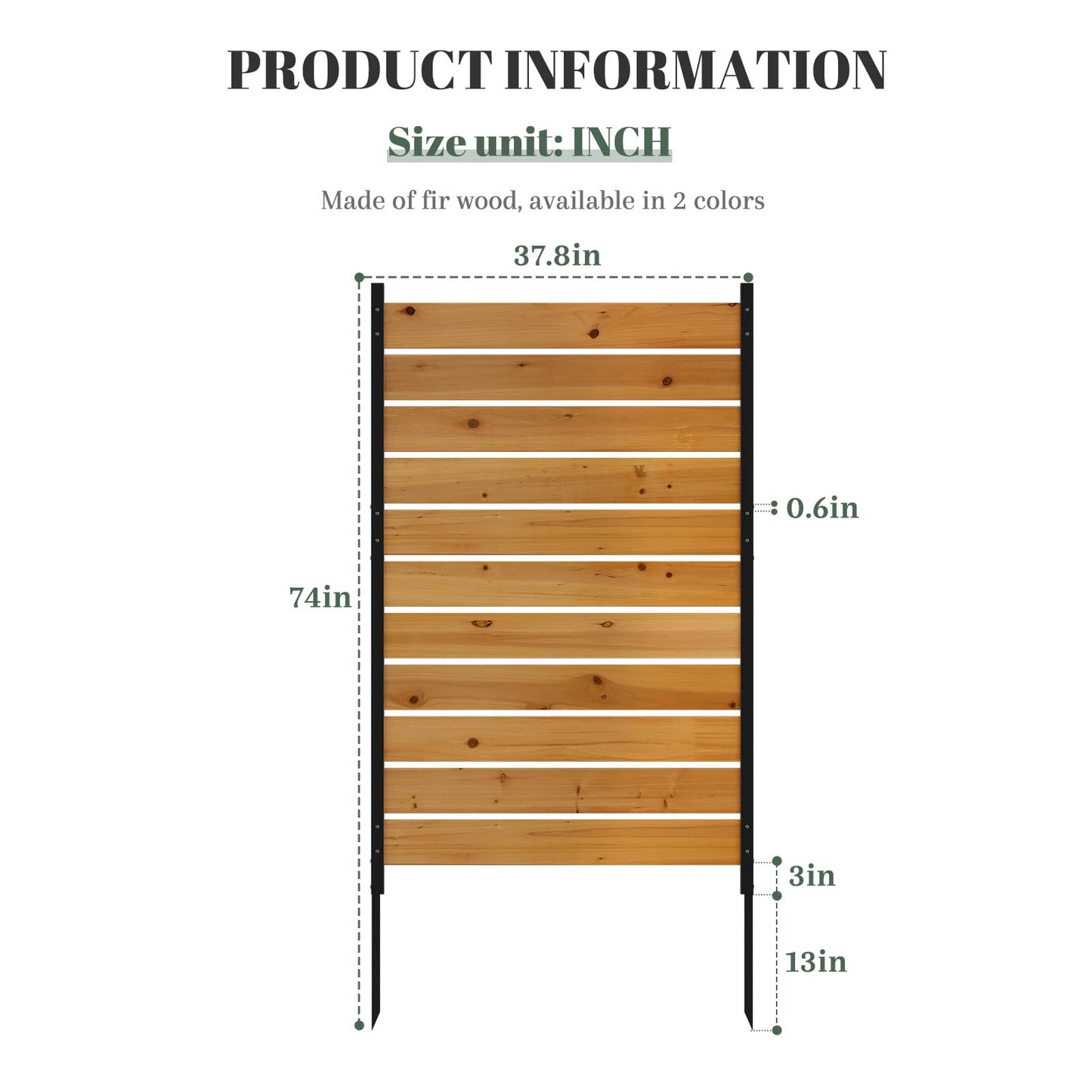 Privacy Fence Screen Outdoor Freestanding Privacy Fence Panel Decorative Patio Privacy Screen Air Conditioner Fence Outdoor Privacy Panels for Deck Porch Balcony (Wood, Reddish Brown)