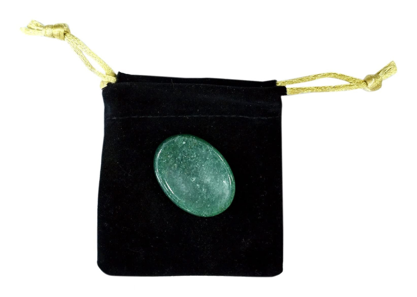 GEMSCITE Mica Green Zade Thumb Worry Stones Metaphysical Gemstone Crystal Healing Reiki Men Women Gift FENG Shui Positive Energy Love Wellness Palm Stones Wicca Powerful