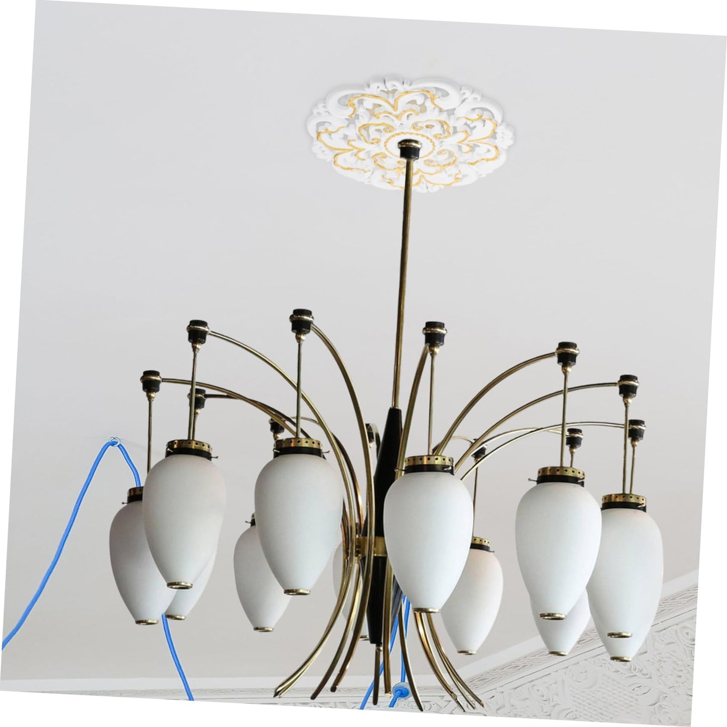 IWOWHERO Traditional Ceiling for Chandelier and Ceiling Fan Decorative Round Light Fixture Cover Elegant Construction for Home Bedroom Living Room Decor