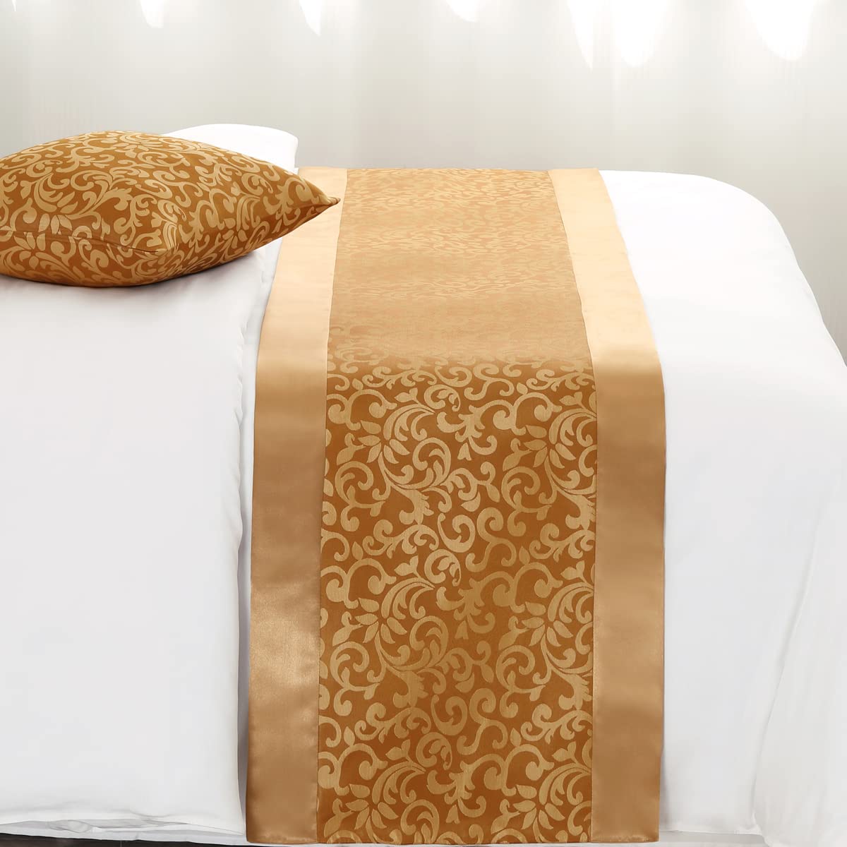AMBERIS Bed Runner, Smooth Comfort Bed Runners & Scarves for Home and Hotel (Pillowcases Sold Separately)