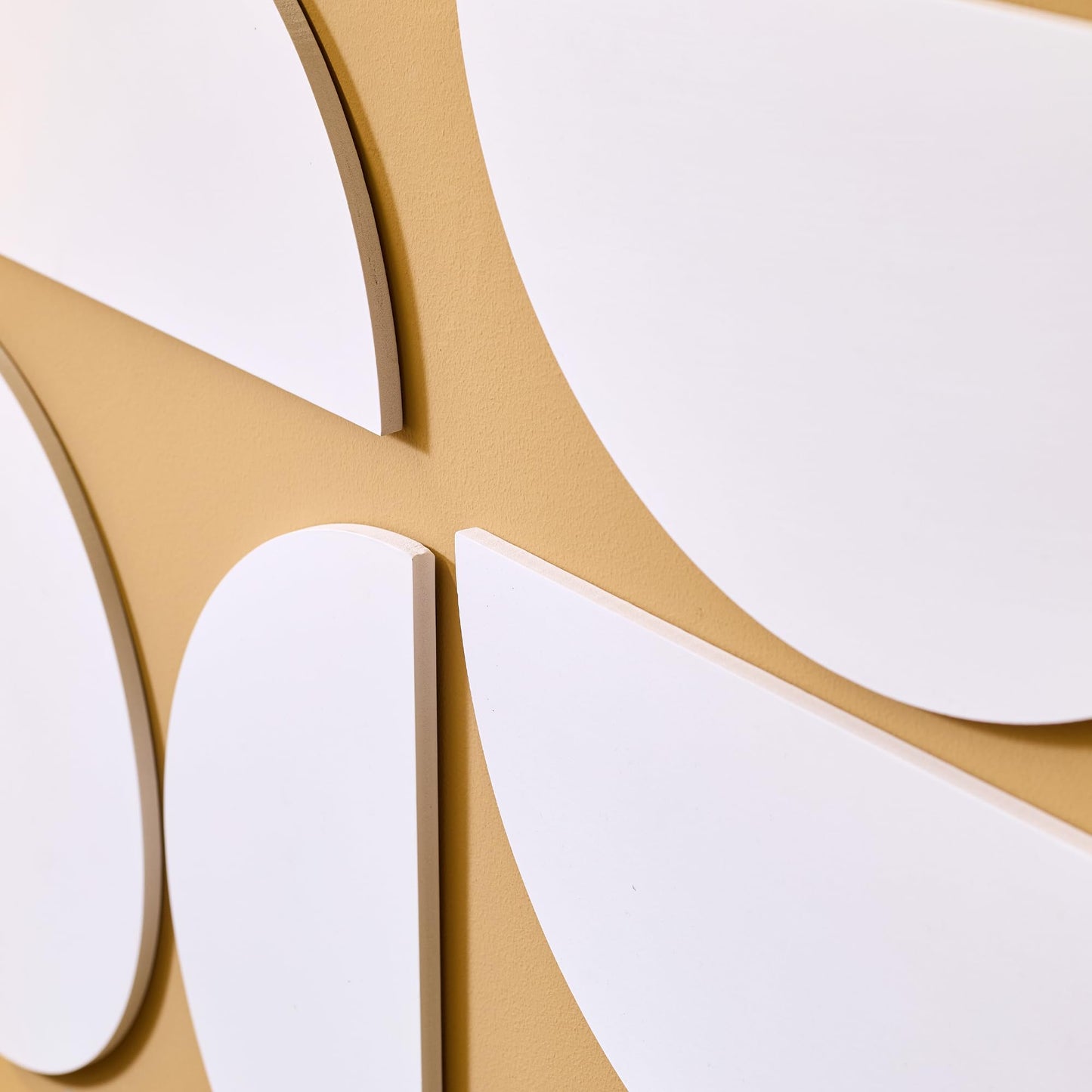 Half Circles 3D Wall Panels, Wall Decor Accents, Geometric Art, Large Wall Art, Landscape Home Decoration Modern and Minimalist For living Room,Bedroom, Office-24-Pack Panel Kit (White-24 PACK)