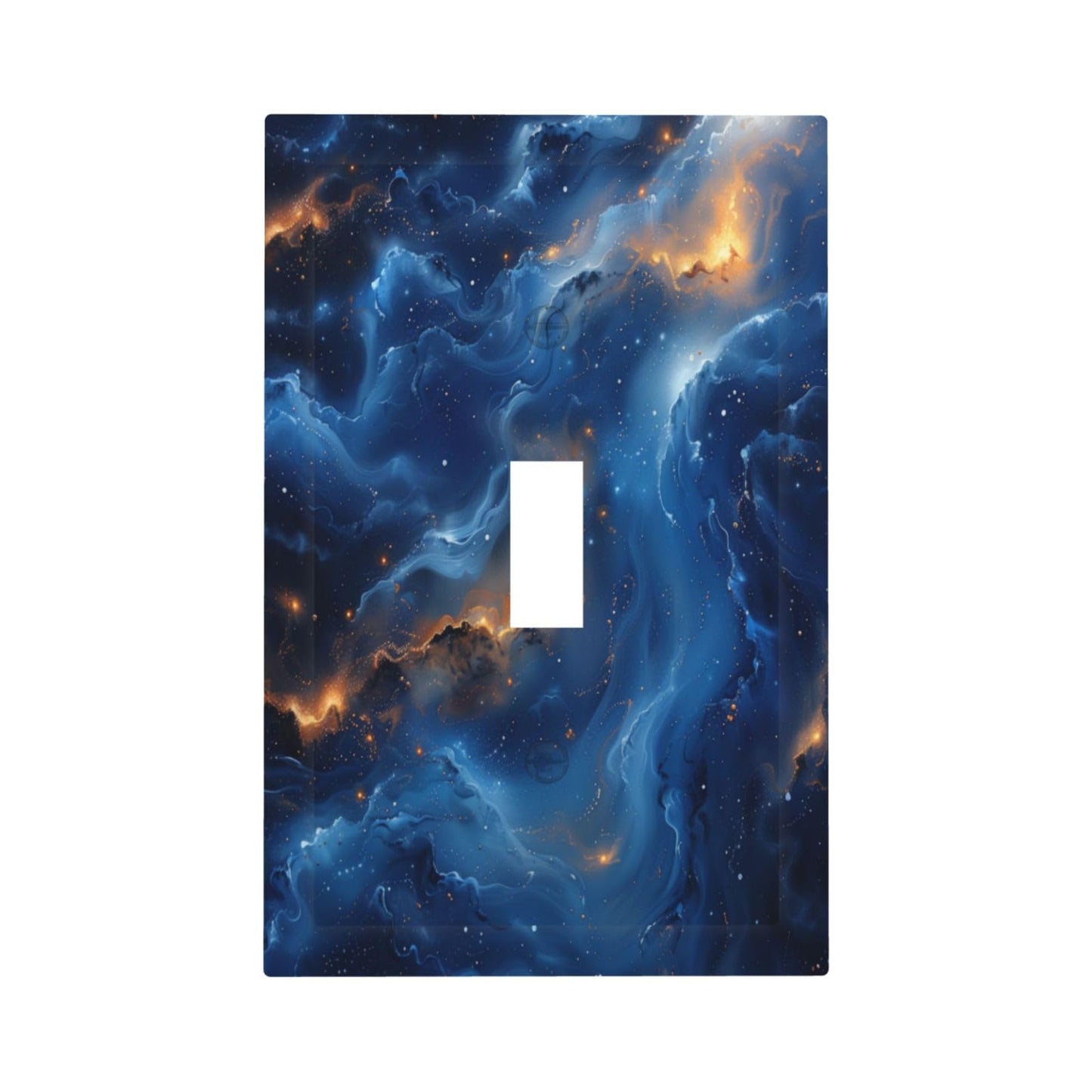 Navy Teal Blue Gold Abstract Marble Art Liquid Golden Texture 1 Gang Wall Plate Decorative Electrical Facplate For Home Kitchen Living Bedroom Rustic Country Electrical Decorative Wall Plates