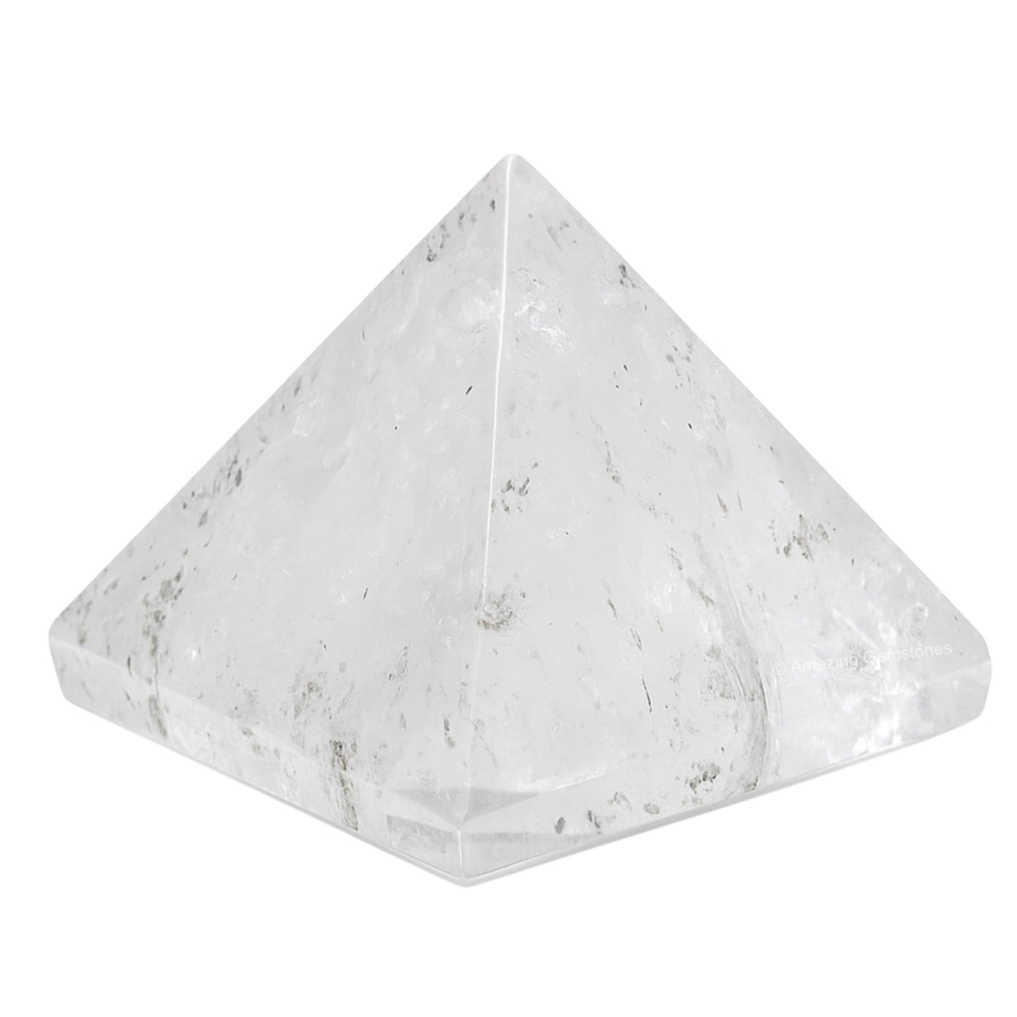 Amazing Gemstone Clear Quartz Pyramid Crystal Healing Stones - 2" Great Pyramid Figurine of Natural Stone Pyramid for Meditation, Reiki, Chakra Balancing and Crystal Pyramids Grid