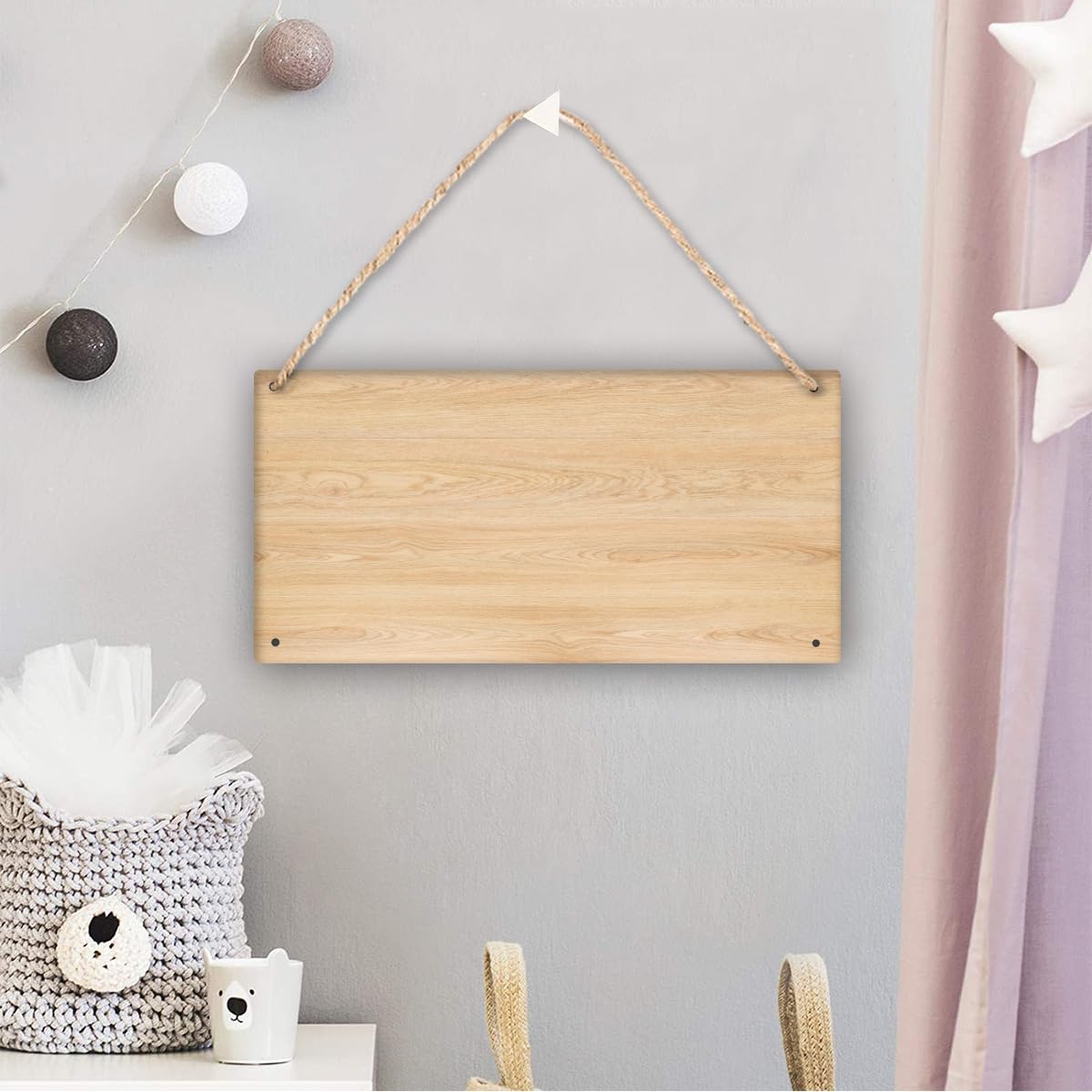 ZOLRITH Personalized Wooden Signs with Name Logo Photo Any Text Customizable Garden Sign Customized Room Sign Wall Hanging Sign Decoration for Front Door Home Kitchen Garden, Rectangular-Blank 12"x6"