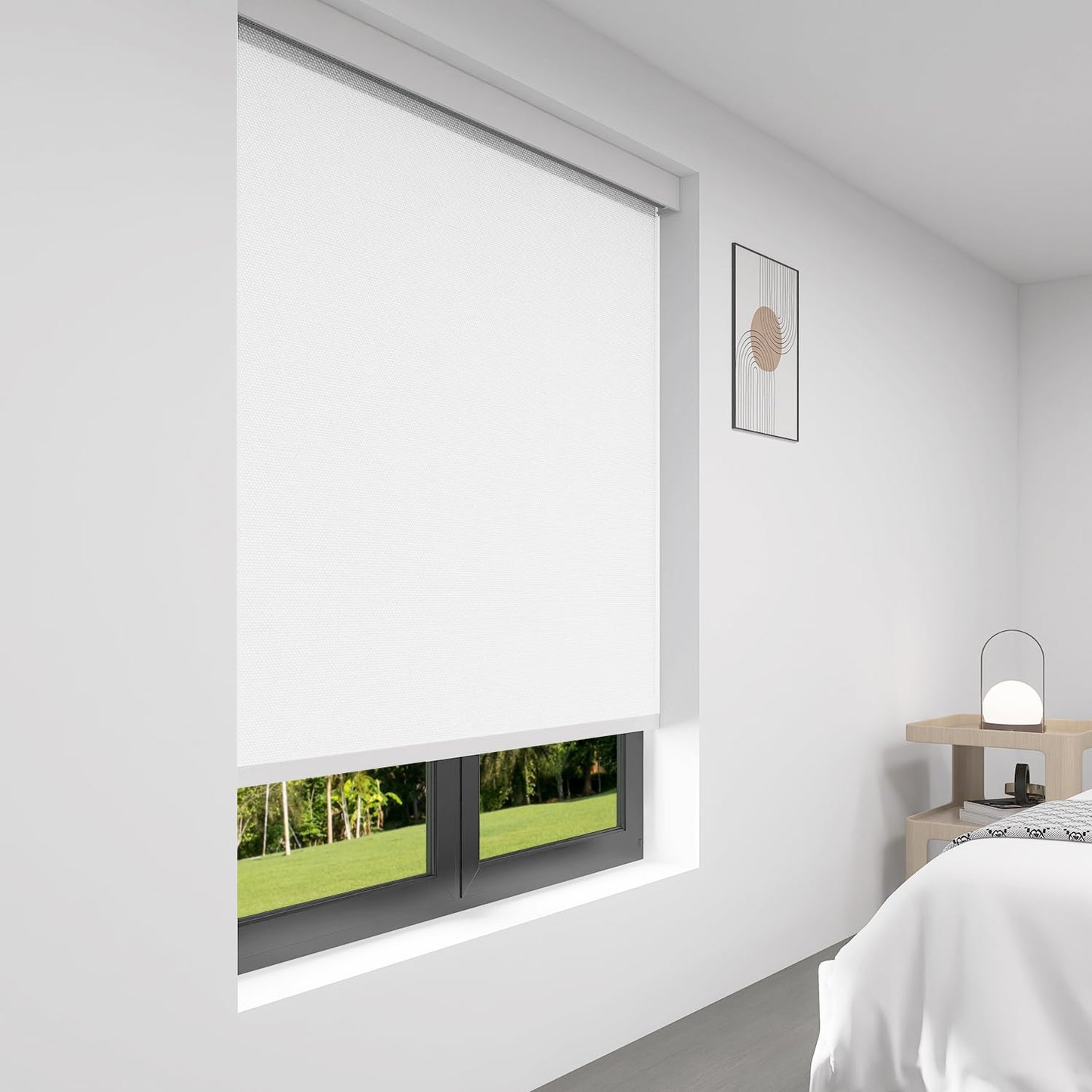 ZSTARR Custom Cordless Shades,Blackout Blinds, Waterproof Rolling Shutter, Suitable for Windows, Family Children's Rooms and Offices 20-90 Inches Wide (3721FWLS)