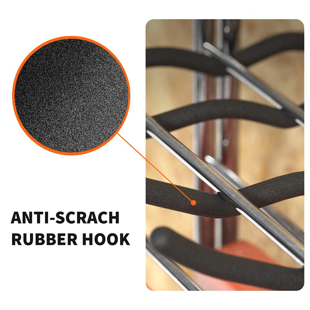 TORACK Garage Hooks Tool Organizer, 4 Pack Heavy Duty Steel 12" Wave Hooks, Wall Mount Garage Storage Utility Hook for Car Tires, Ladder, Chairs, Power Tools, Garden Tools