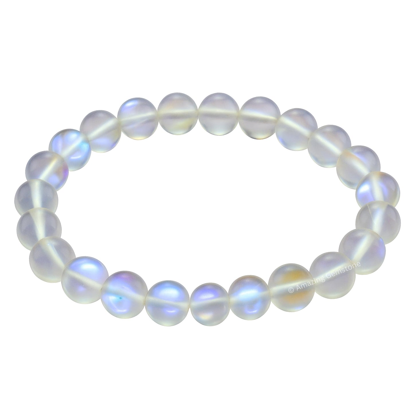 Amazing Gemstone Crystal Bracelet for Women Men's Gifts - Protection Healing Crystal Bracelet - 8mm Gemstone Beaded Stretchable Bracelet Pulseras Para Hombres Mujer Stocking Stuffers Mothers Day Gift (Rainbow Mermaid)