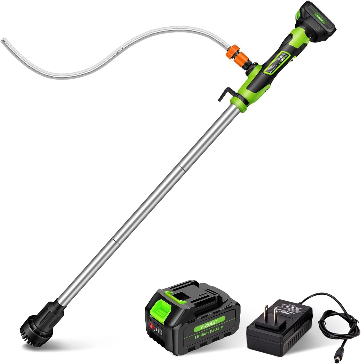 Cordless Stick Water Transfer Pump, Stick Transfer Pump 4.0Ah 21V Battery Powered Portable Water Pump, 720GPH, 33FT Head, Stick Pump Utility with 3/4" Outlet, for Pool/Garden/Rain