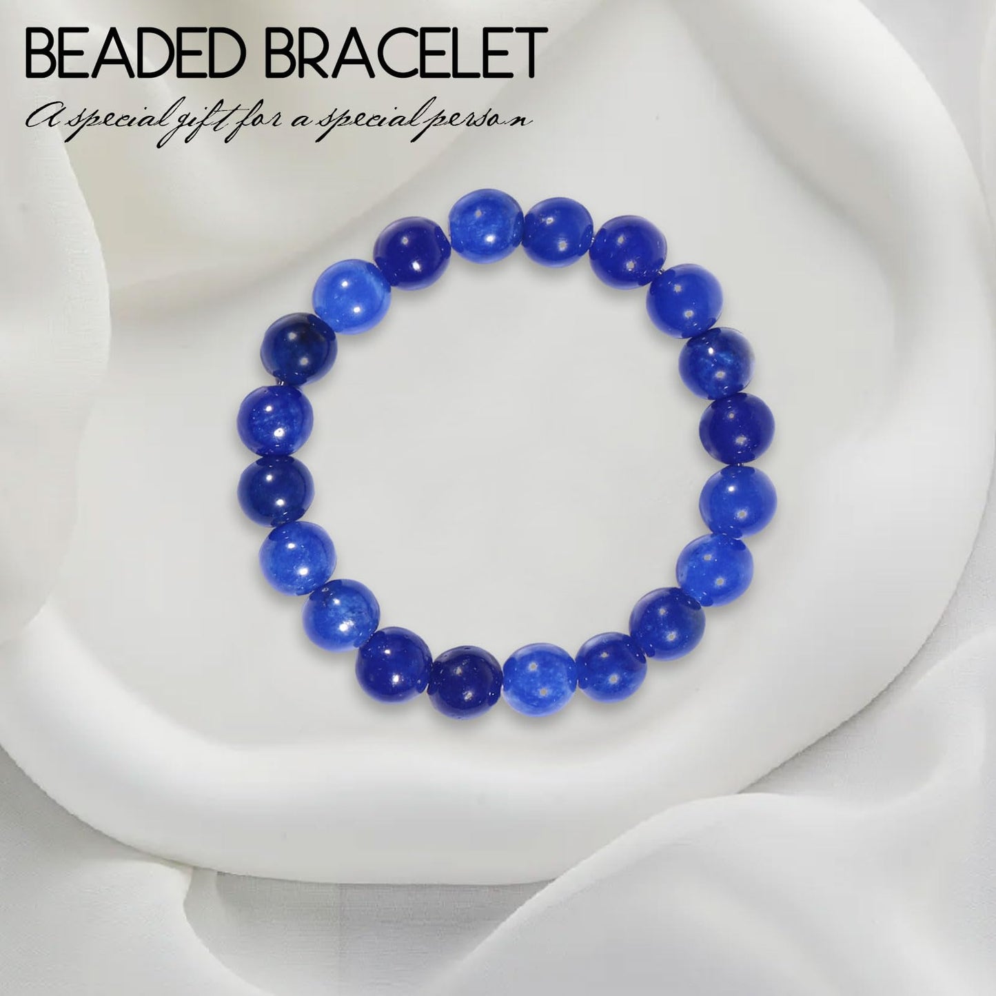 RUIQLXHANG Natural Stretch Lapis Lazuli Bracelet 10mm Healing Crystal Beads Bracelet for Women Men Energy Quartz Chakra Jewelry Meditation Emotion Control Stress & Anxiety Relief Bracelet